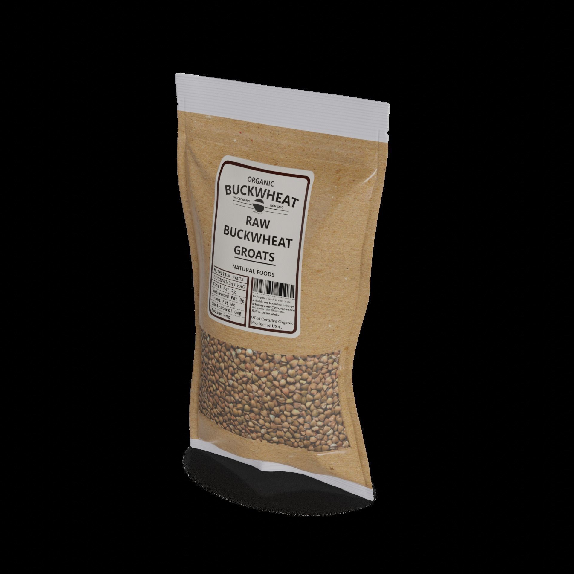 Other seeds Buckwheat Low-poly 3D model_1