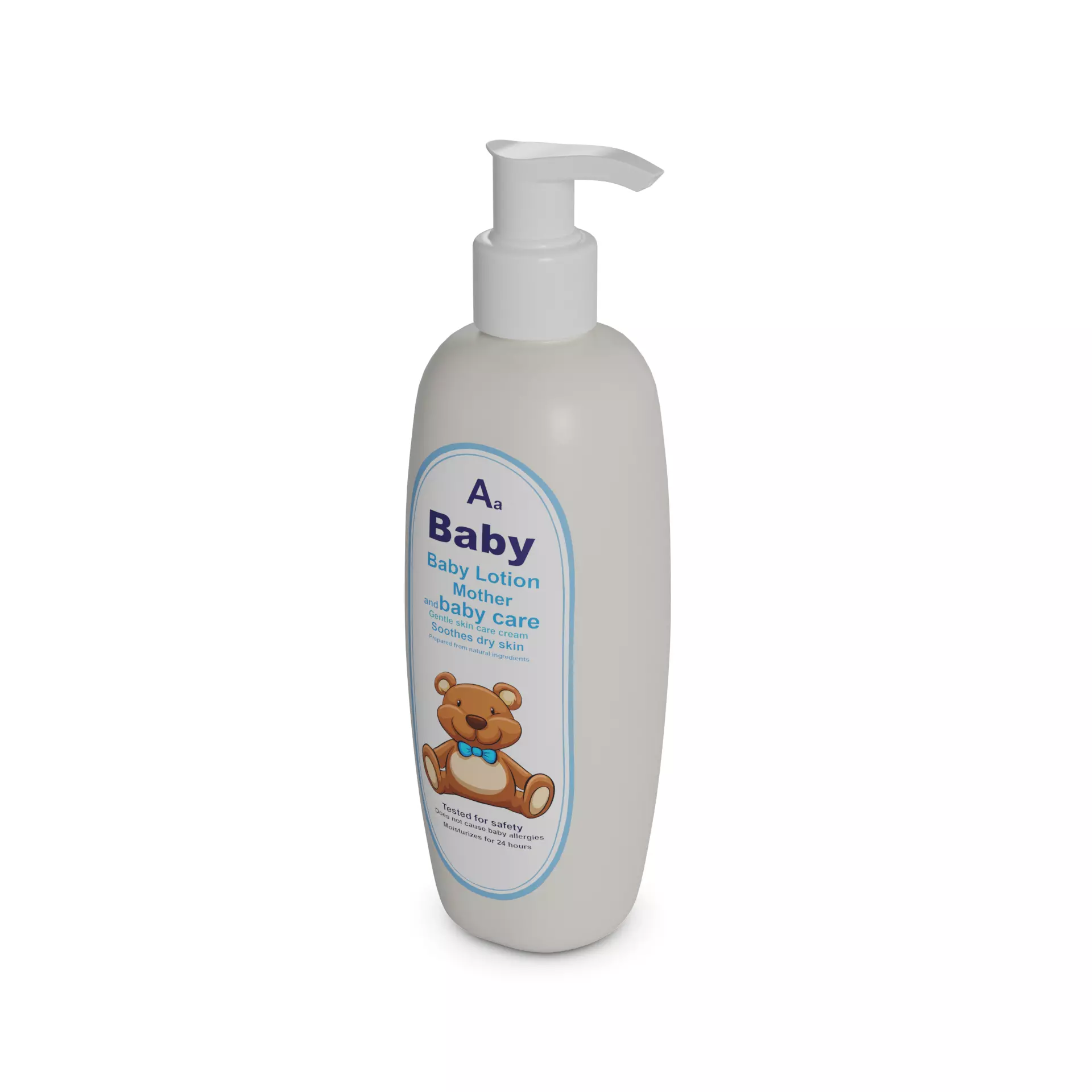 Baby feeding and care Baby Lotion Low-poly 3D model