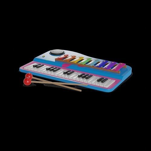 Cars and action games Musical Instrument Set Low-poly 3D model 2