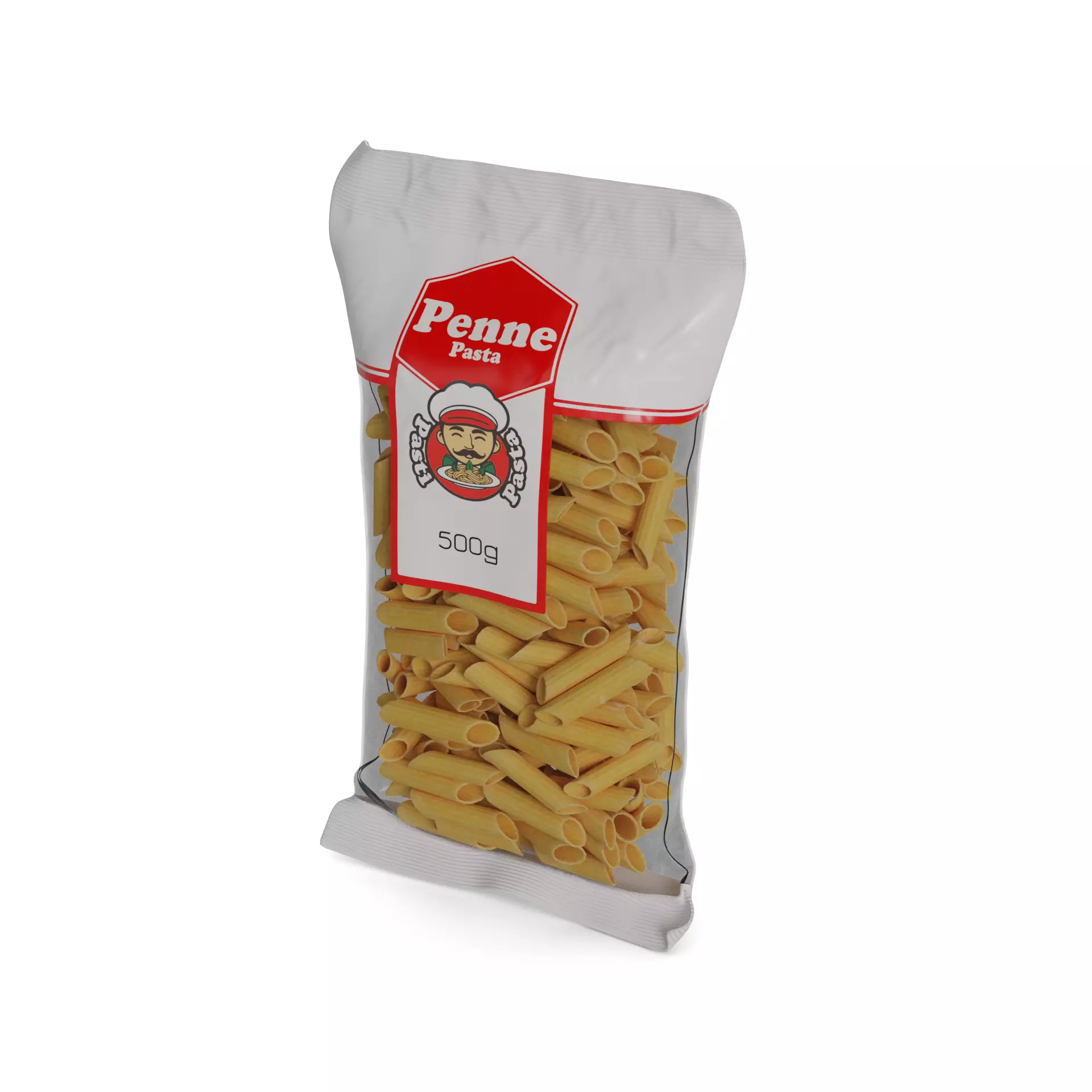 Penne fusilli macaroni vermicelli shells and shapes Penne Pasta 3D model_0