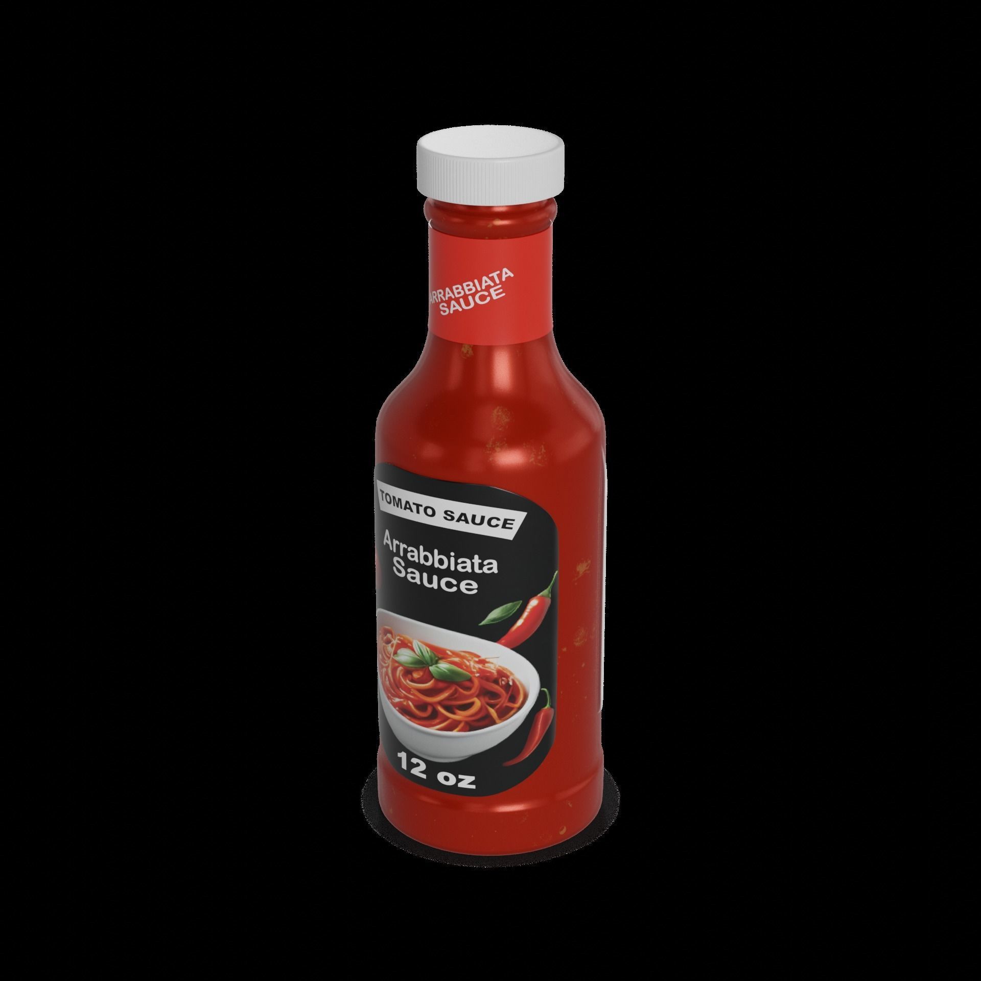 Tomato sauces and pastes Arrabbiata Sauce Low-poly 3D model_1