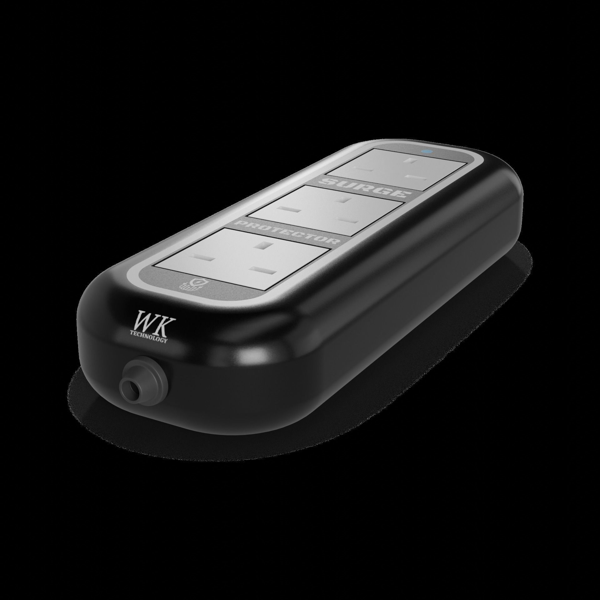 Extension cords and plugs Surge Protector Low-poly 3D model_1