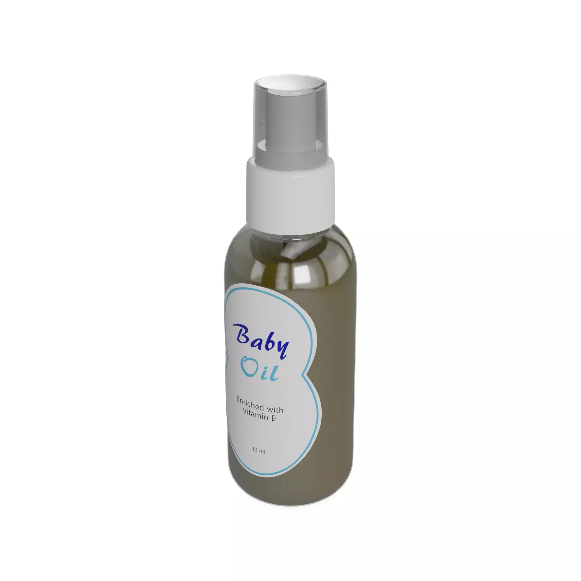 Other baby care products Baby Oil Low-poly 3D model_0