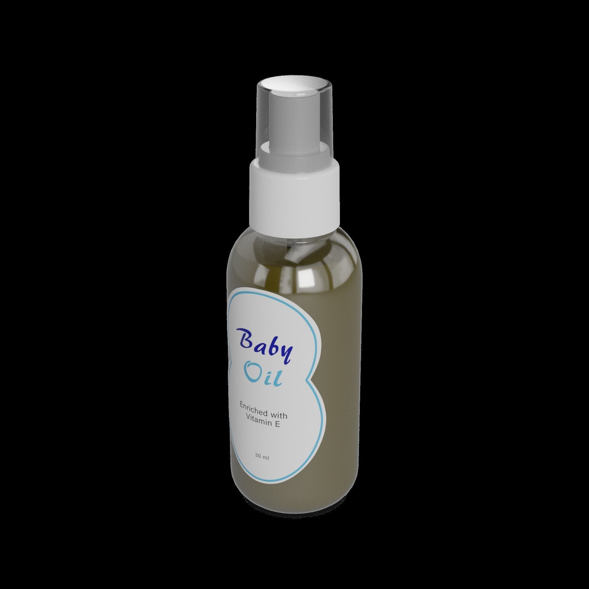 Other baby care products Baby Oil Low-poly 3D model_1
