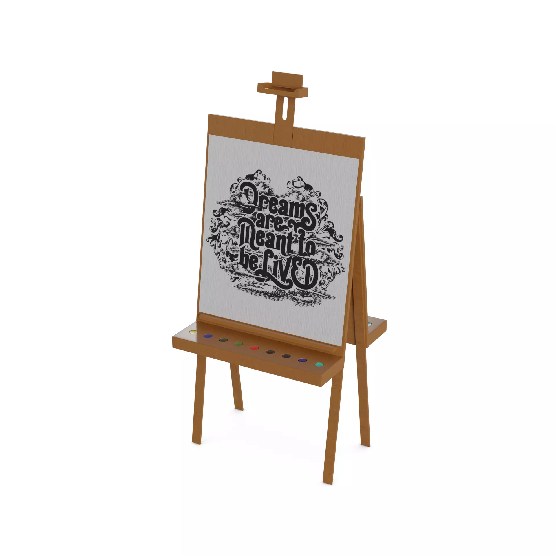 Creative and interactive toys Artistic Masterpiece Easel 3D model_0