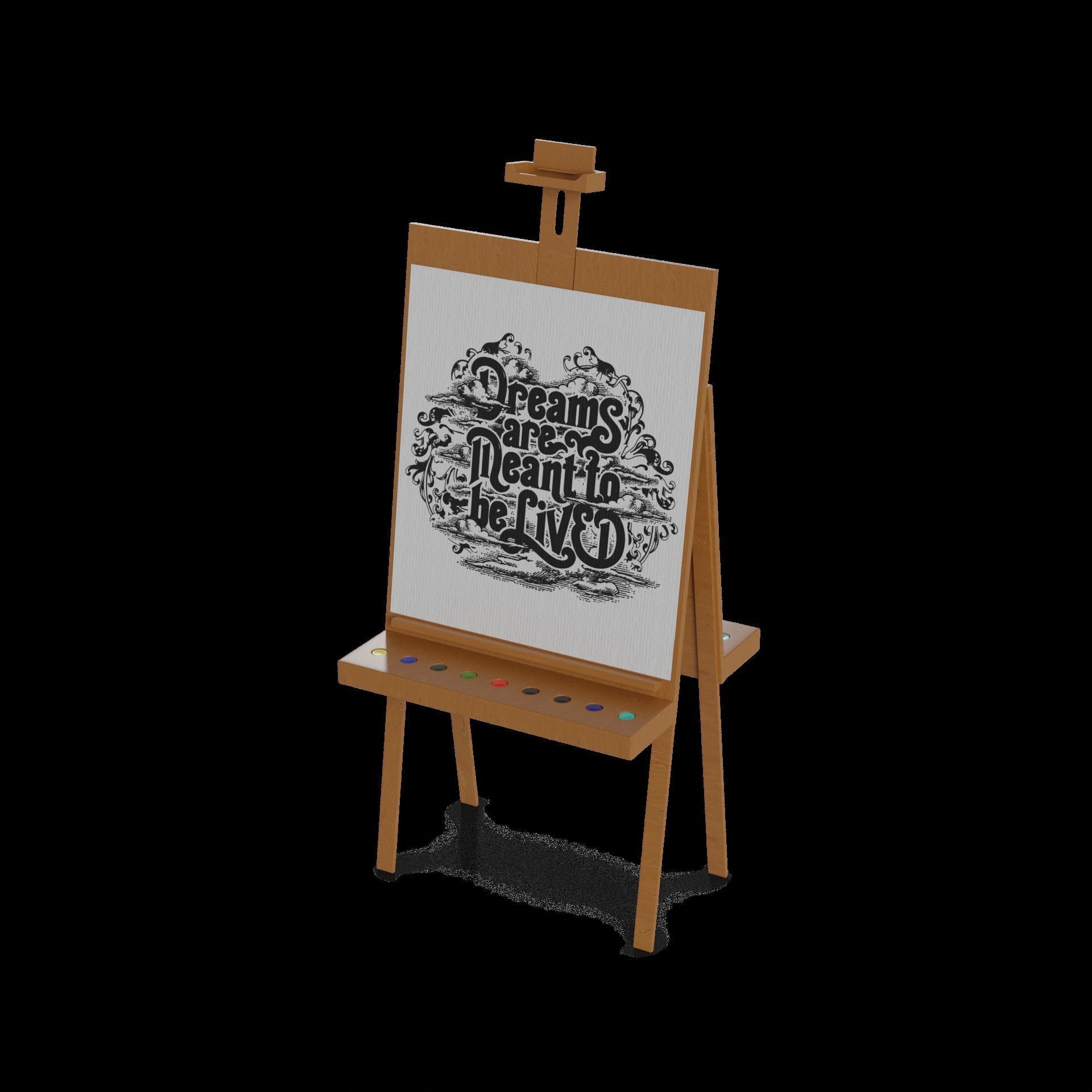 Creative and interactive toys Artistic Masterpiece Easel 3D model_1