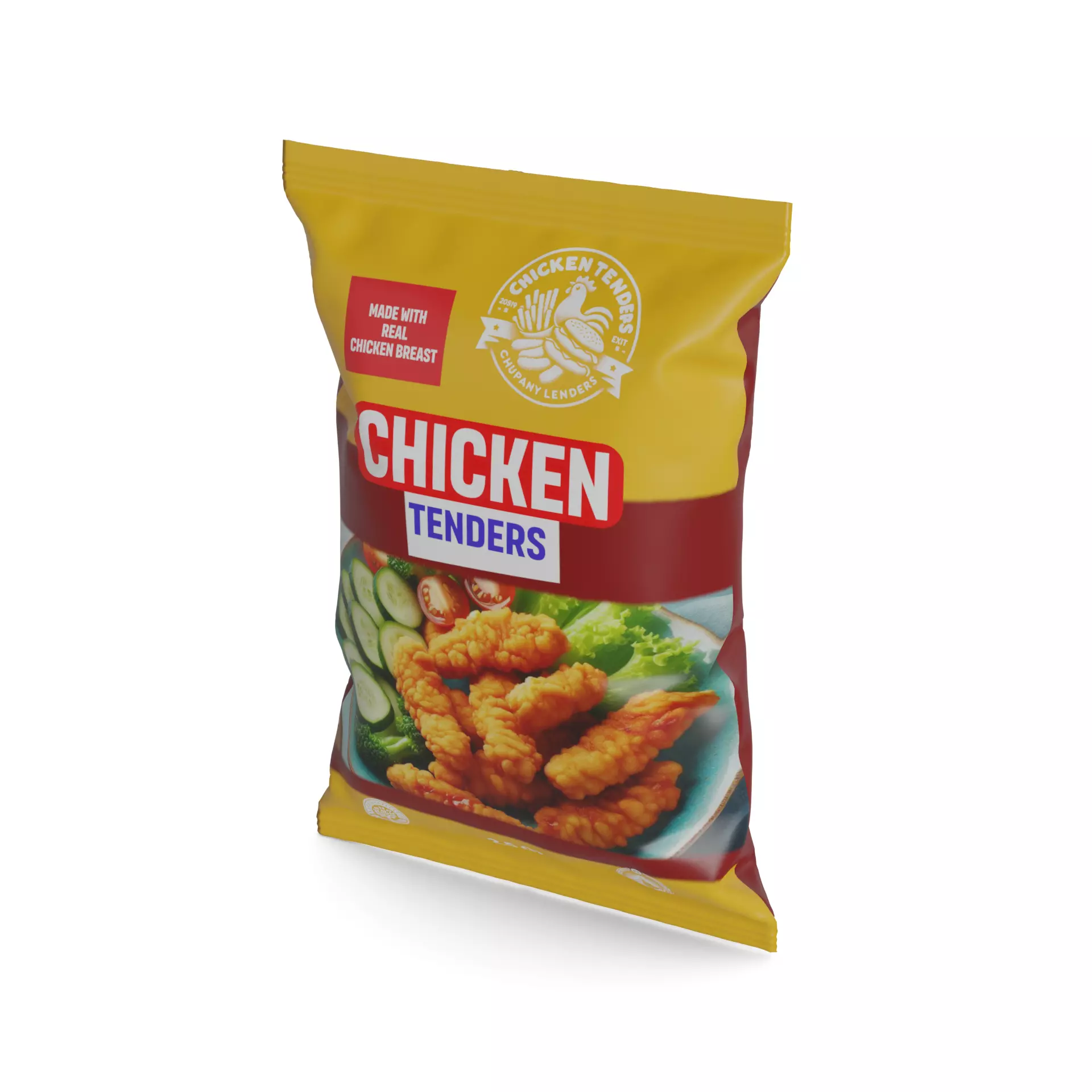 Frozen poultry Chicken Tenders 3D model_0