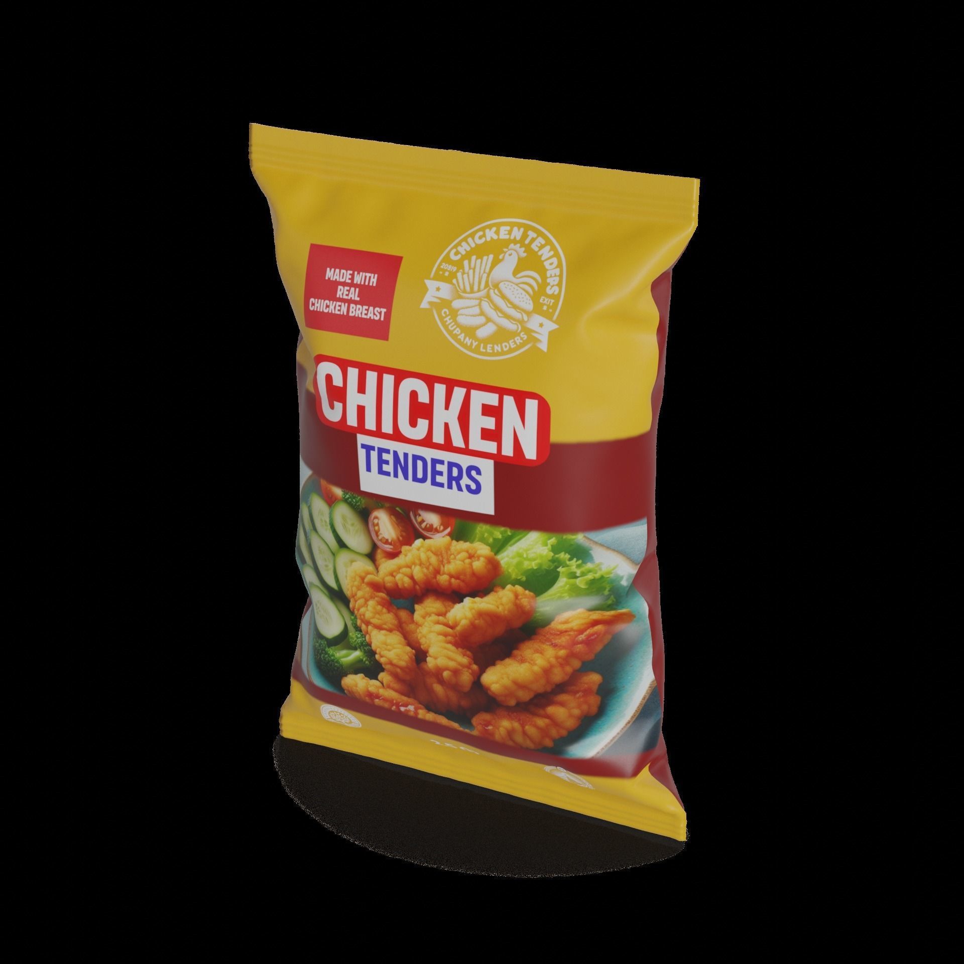 Frozen poultry Chicken Tenders 3D model_1