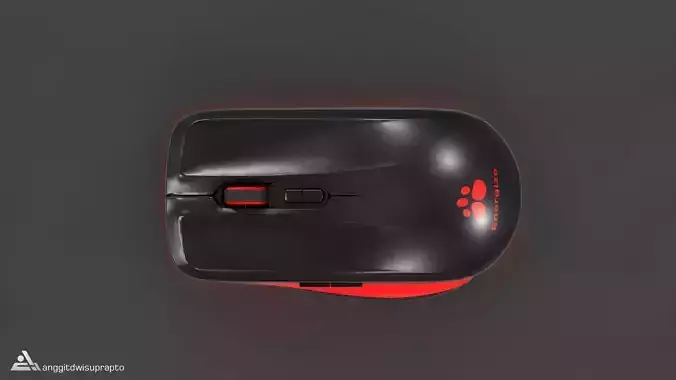 Electronic devices Wireless Mouse Black Red Code 020