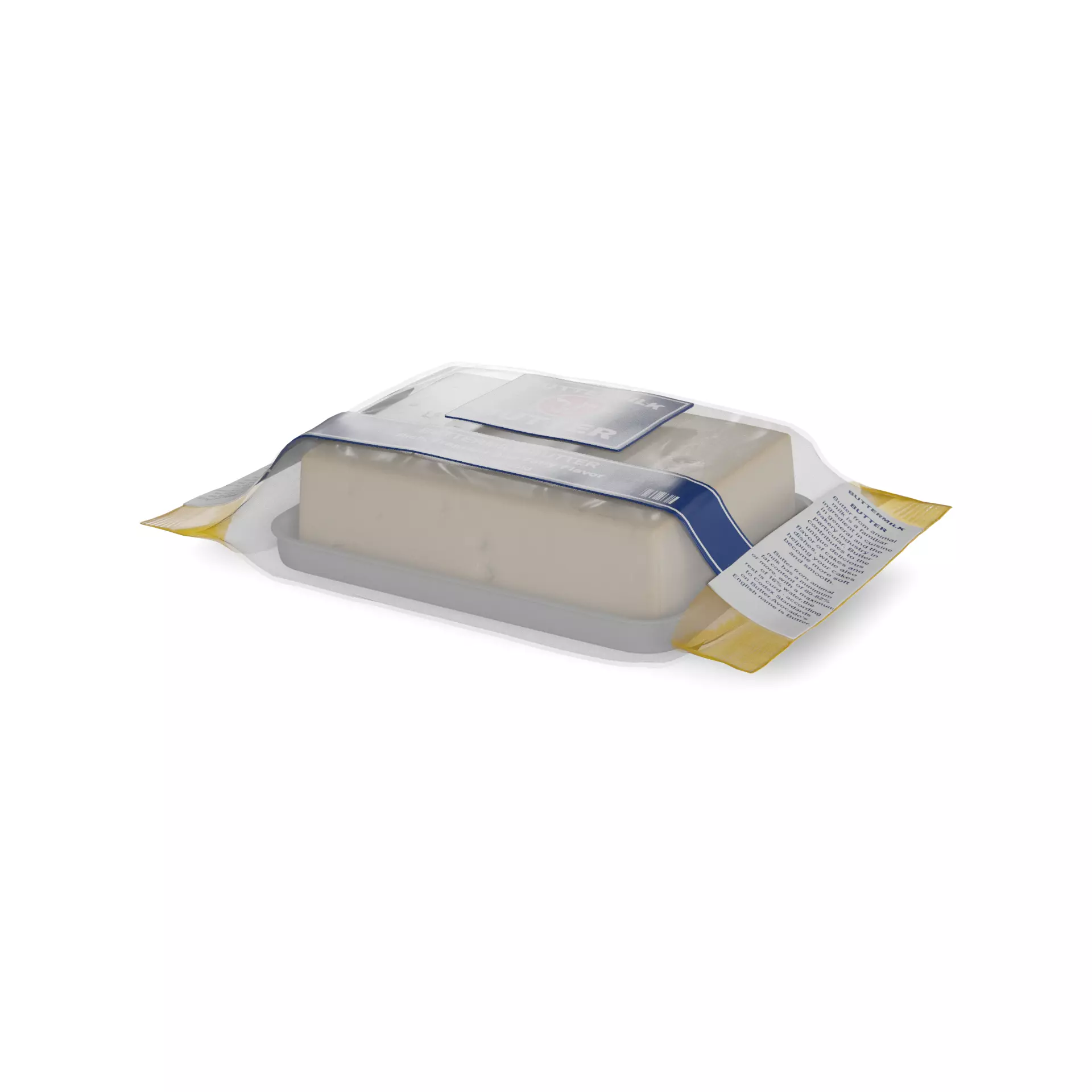 Butter Buttermilk Butter Low-poly 3D model_0