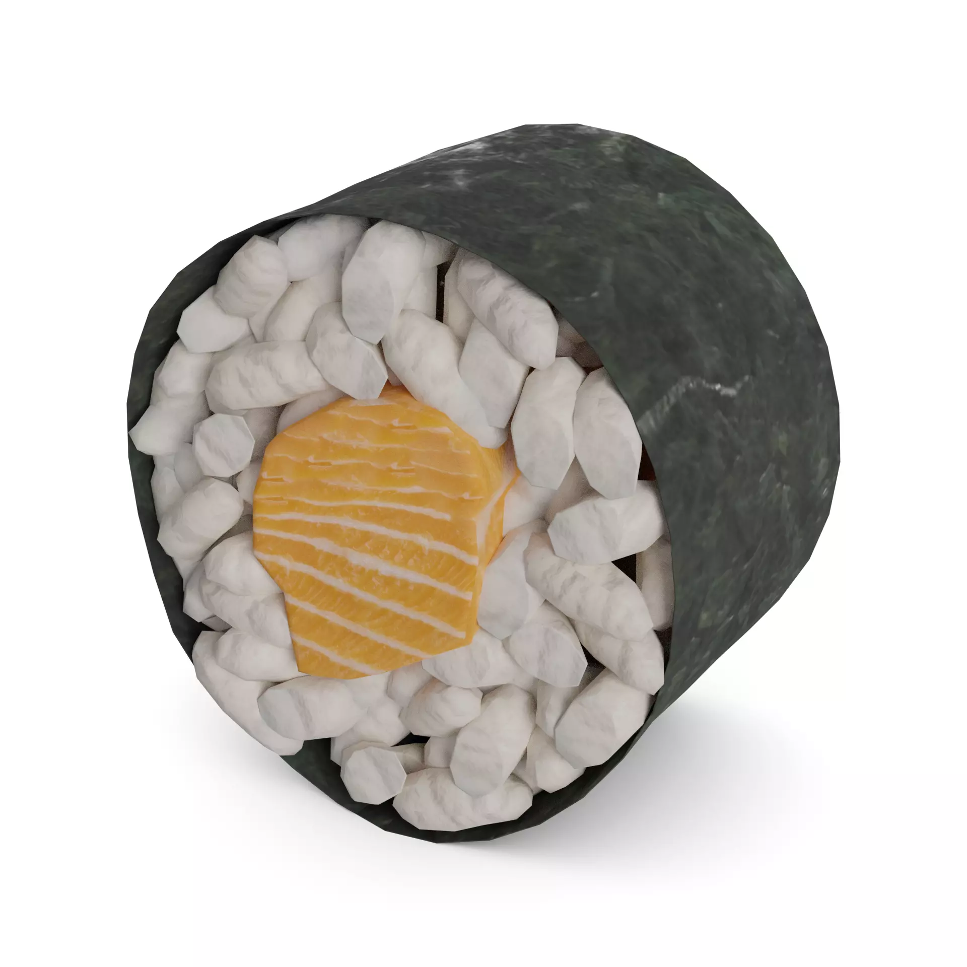 Sushi Salmon curry sauce Low-poly 3D model_0
