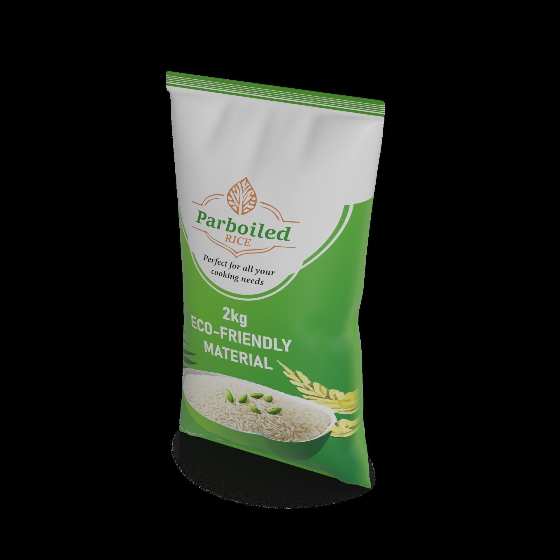 Parboiled rice Parboiled Rice Low-poly 3D model_1