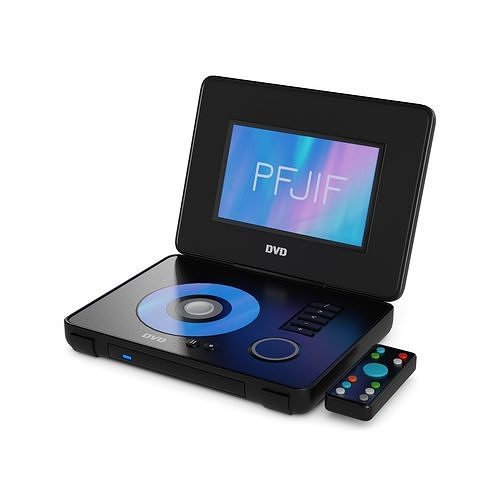 Electronic devices and accessories Portable DVD Player Low-poly 3D model