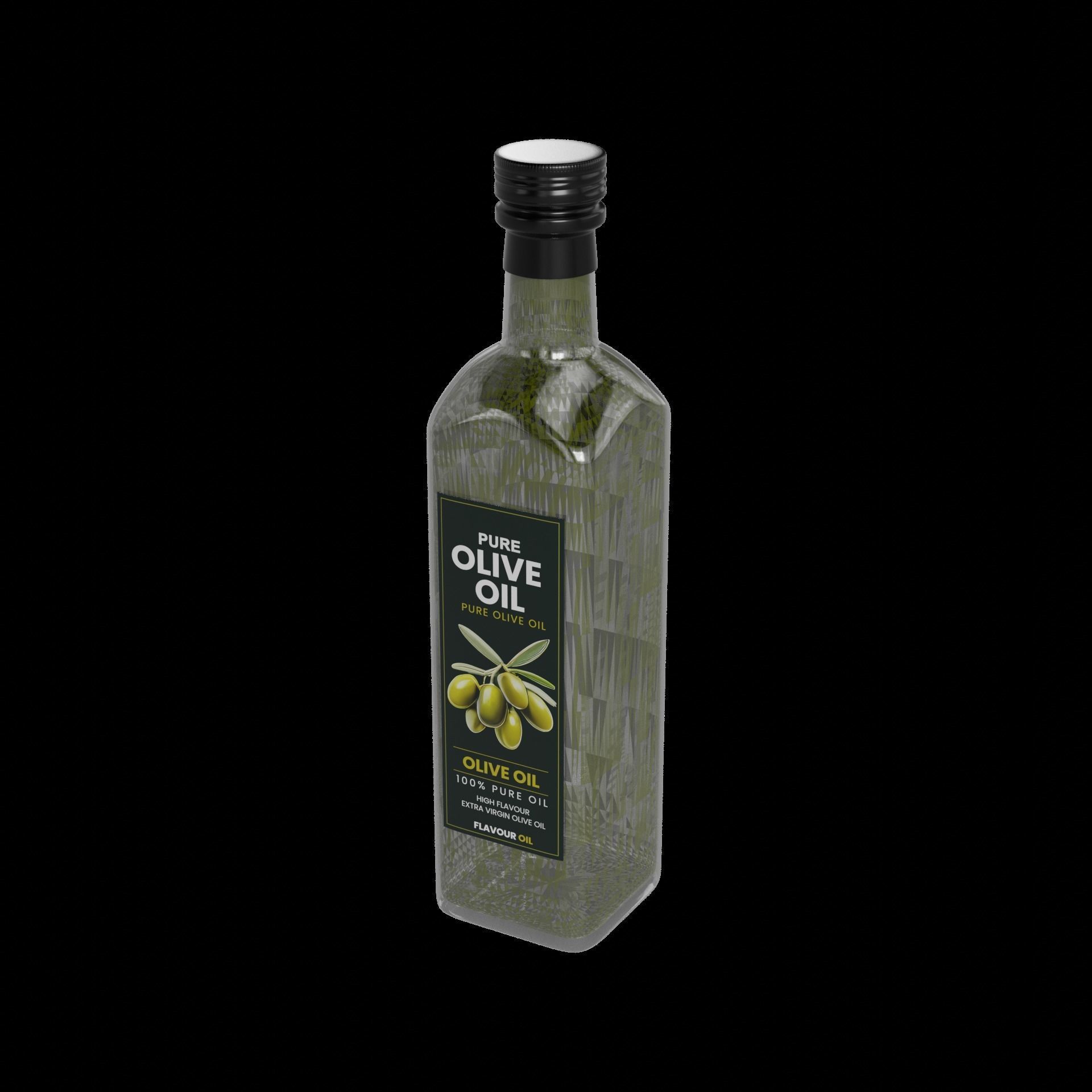 Olive oil Olive Oil Low-poly 3D model_1