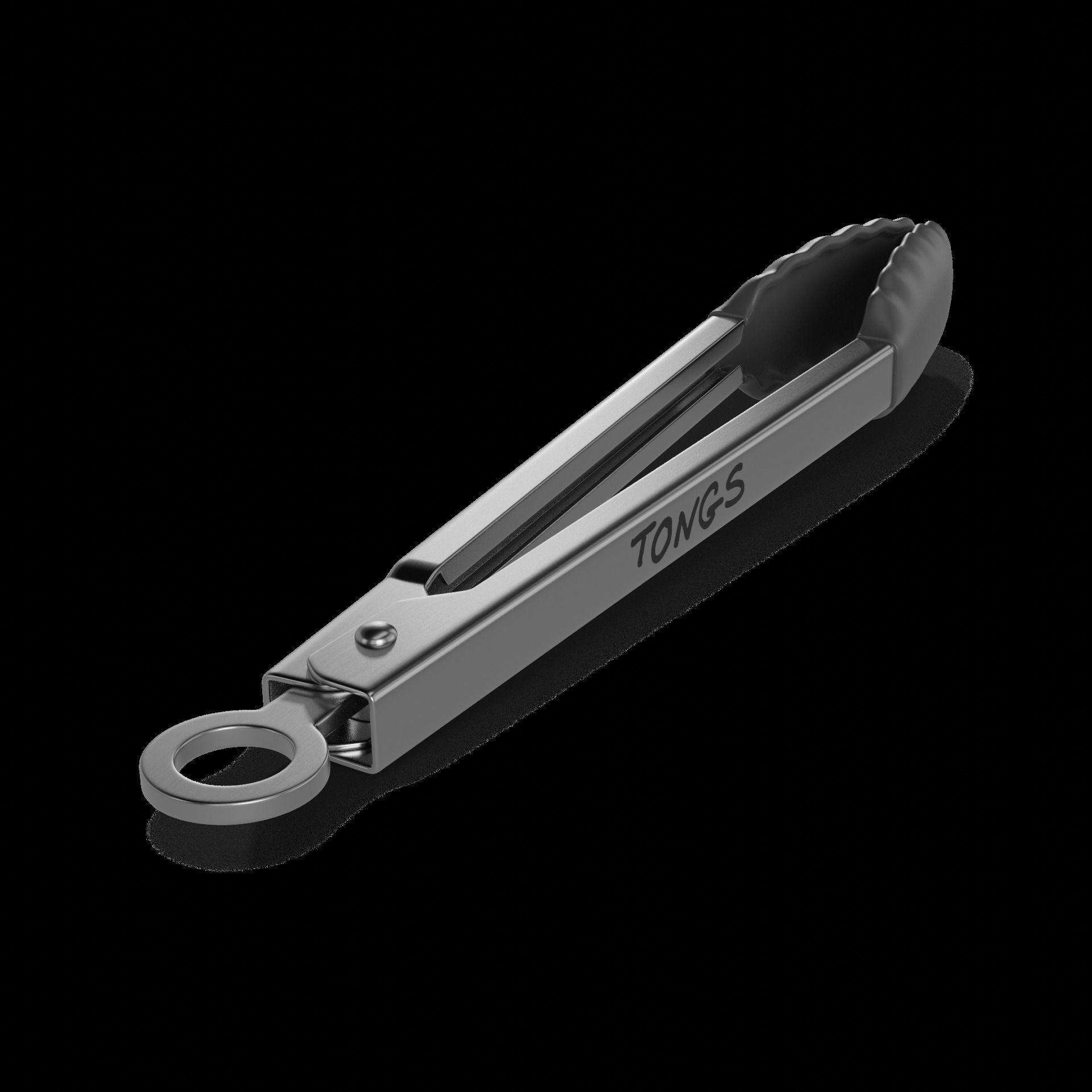 Kitchen utensils Tongs 3D model_15