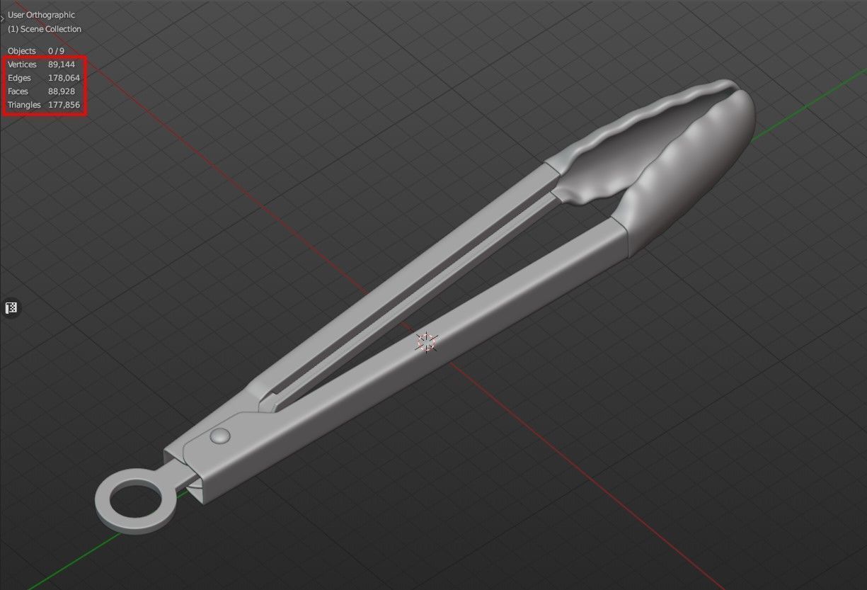Kitchen utensils Tongs 3D model_8