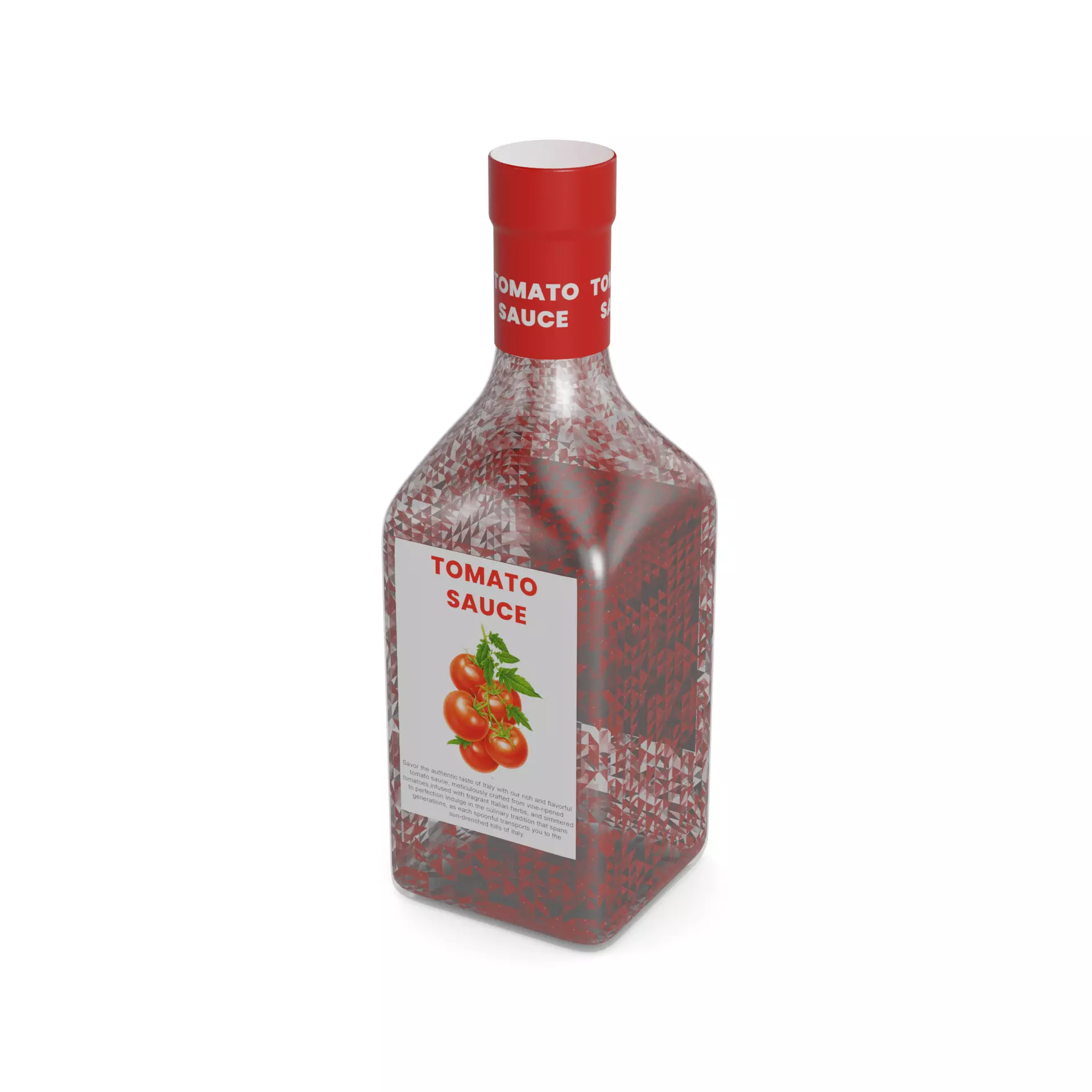 Tomato sauces and pastes Tomato Sauce Low-poly 3D model_0