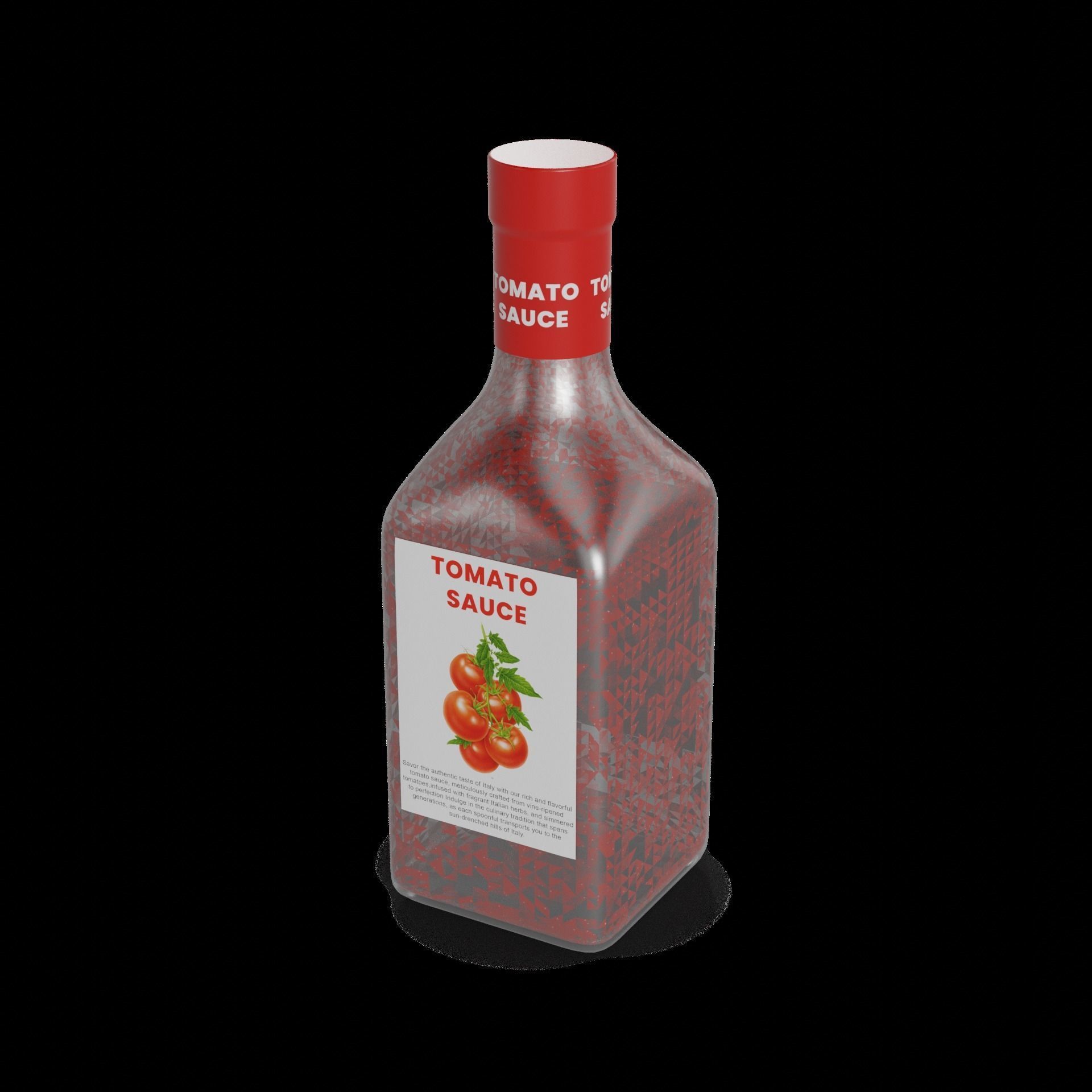 Tomato sauces and pastes Tomato Sauce Low-poly 3D model_1
