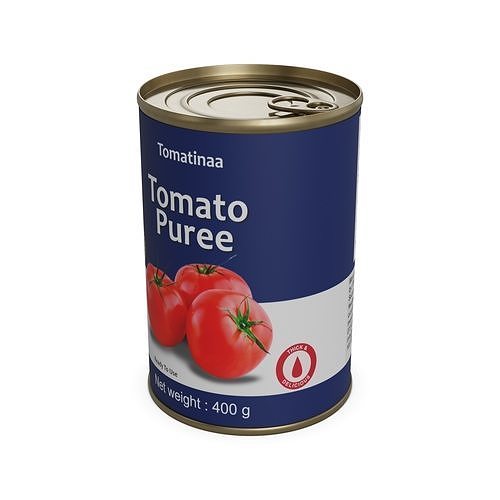 Tomato sauces and pastes Tomato Puree Low-poly 3D model