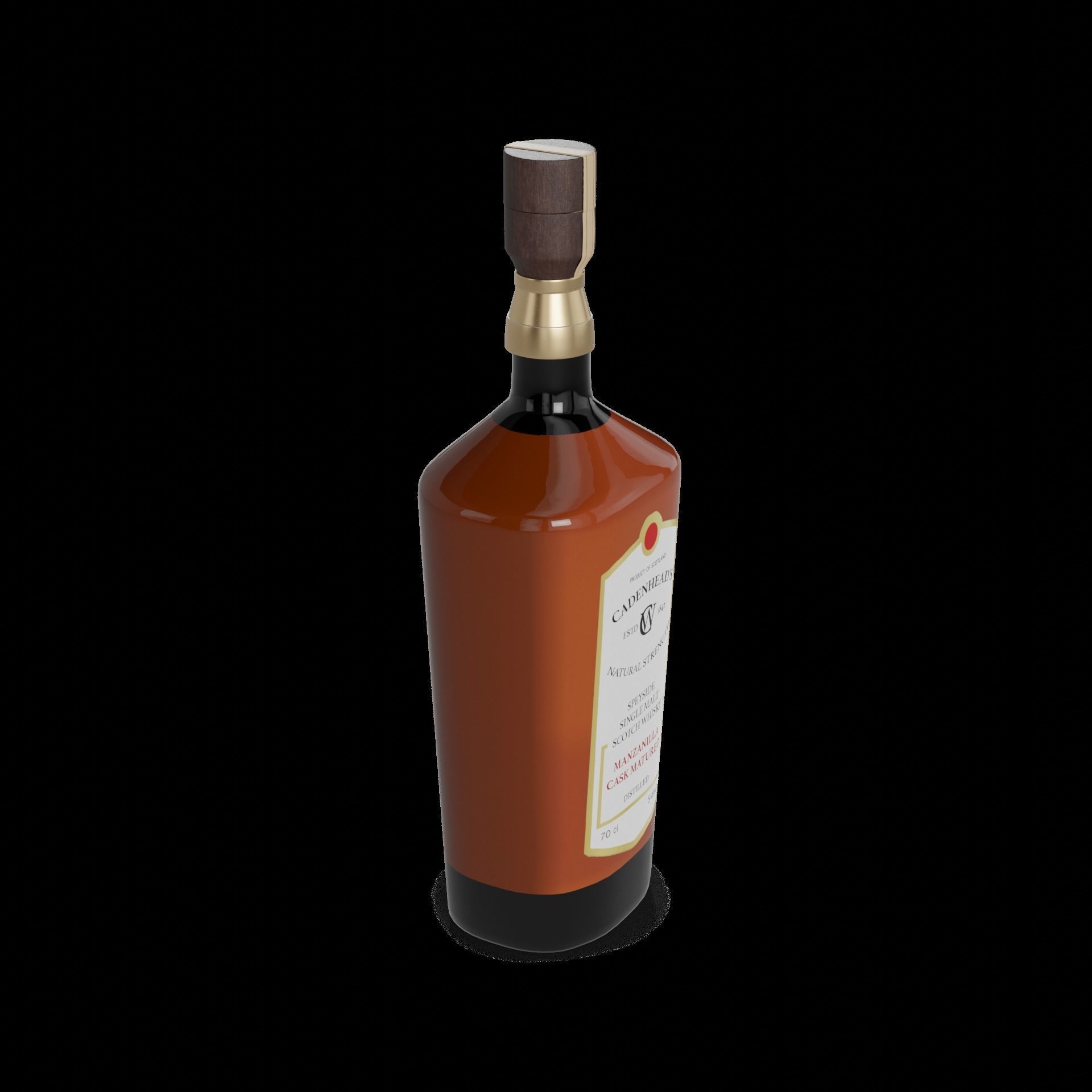 Whiskey Whiskey Low-poly 3D model_1