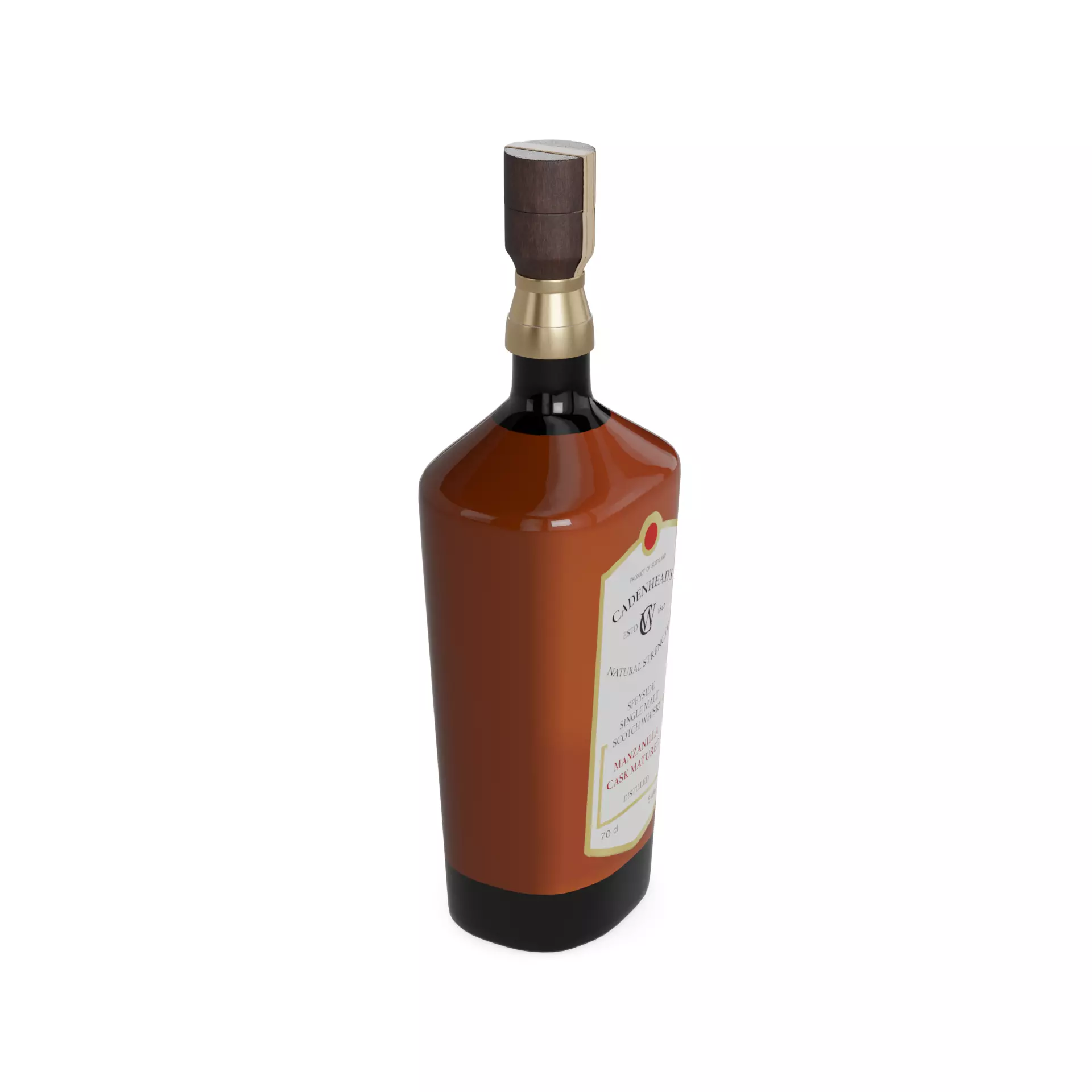 Whiskey Whiskey Low-poly 3D model_0