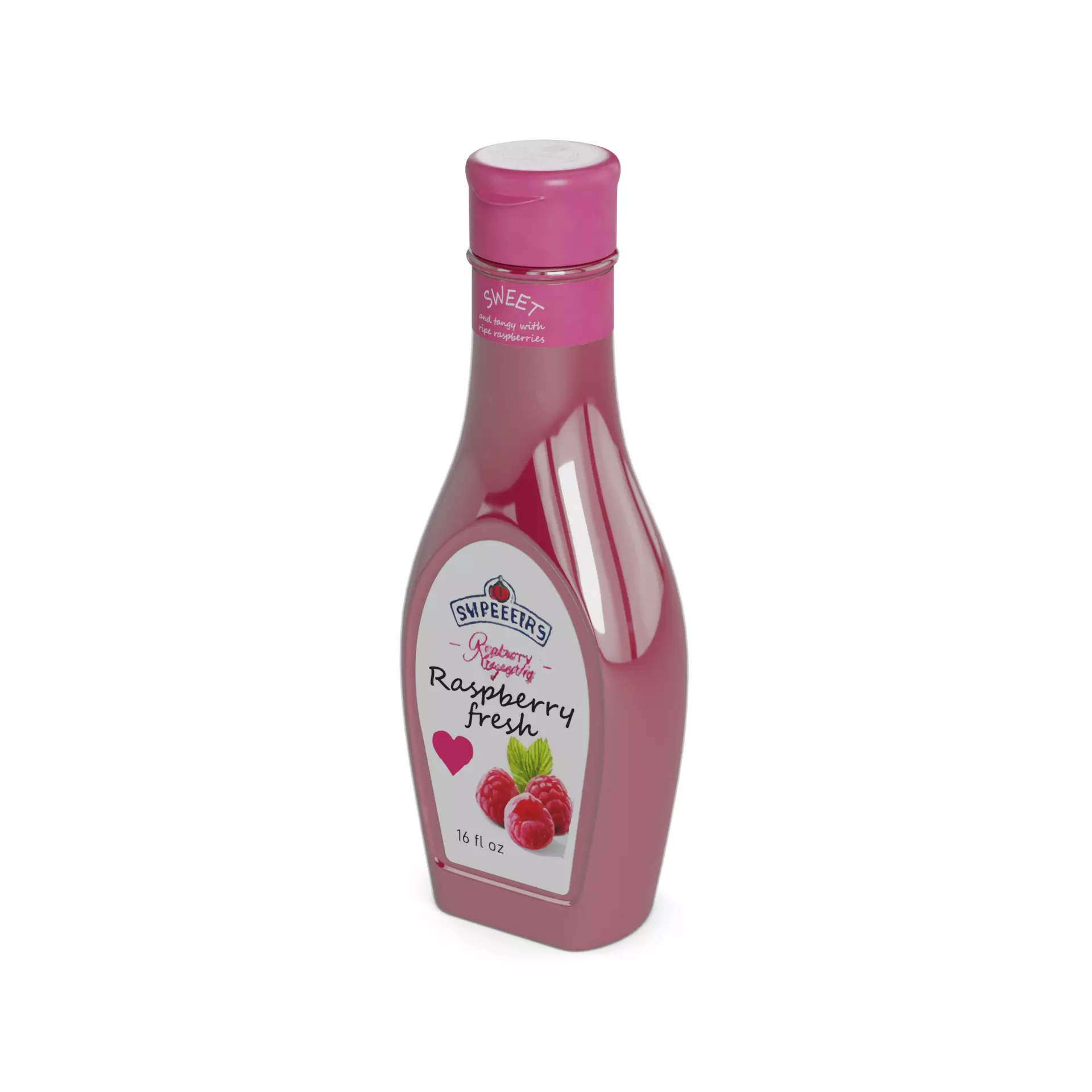 Salad dressings Raspberry Vinaigrette Low-poly 3D model_0
