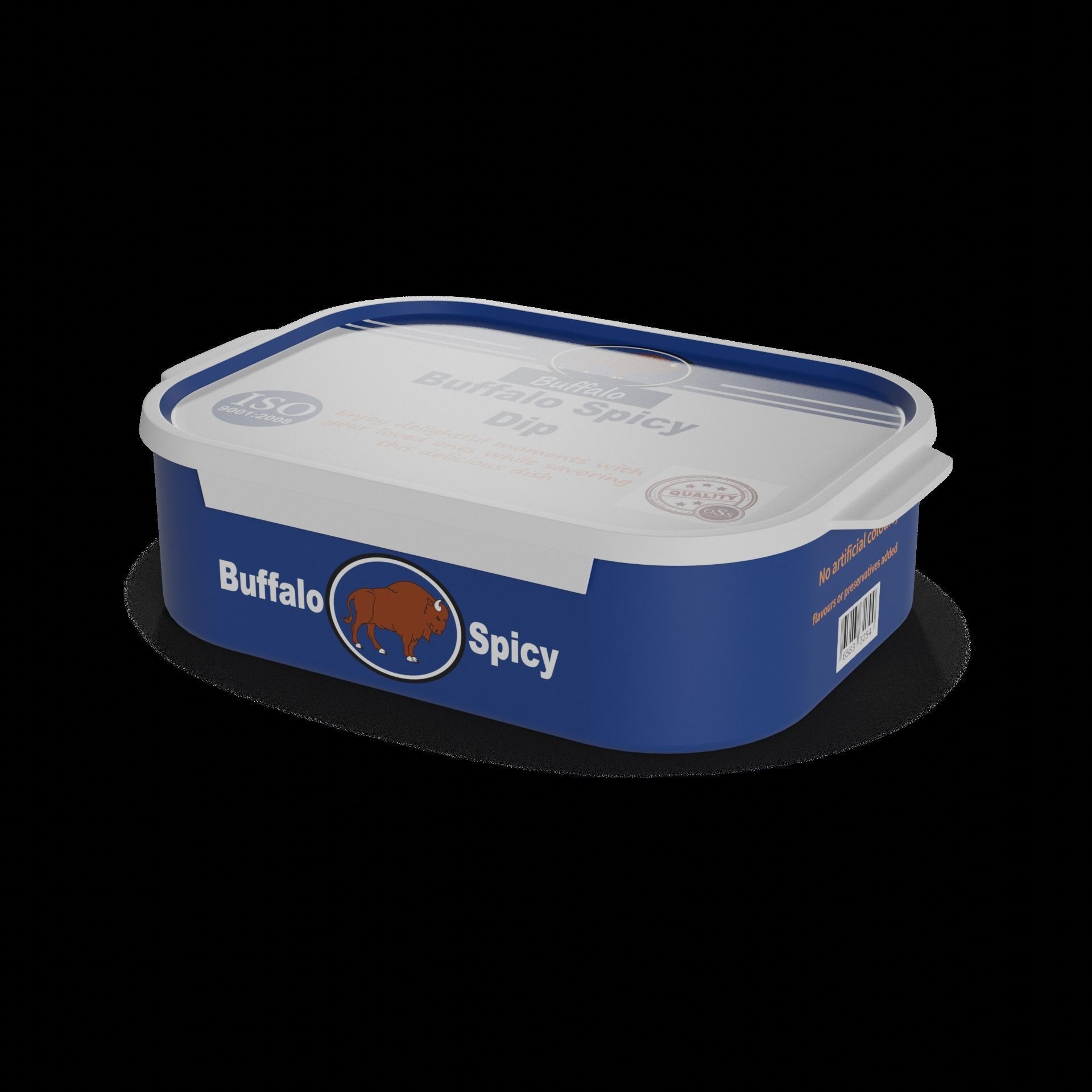 Dips Buffalo Chicken Dip Low-poly 3D model_1