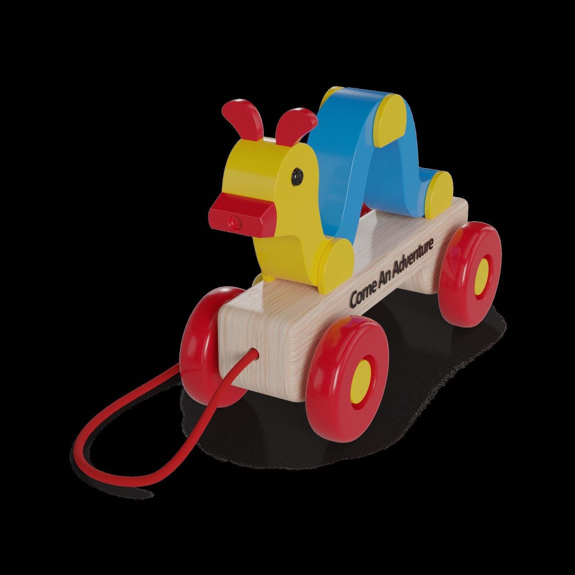 Other toys Pull Along Toy Low-poly 3D model_1
