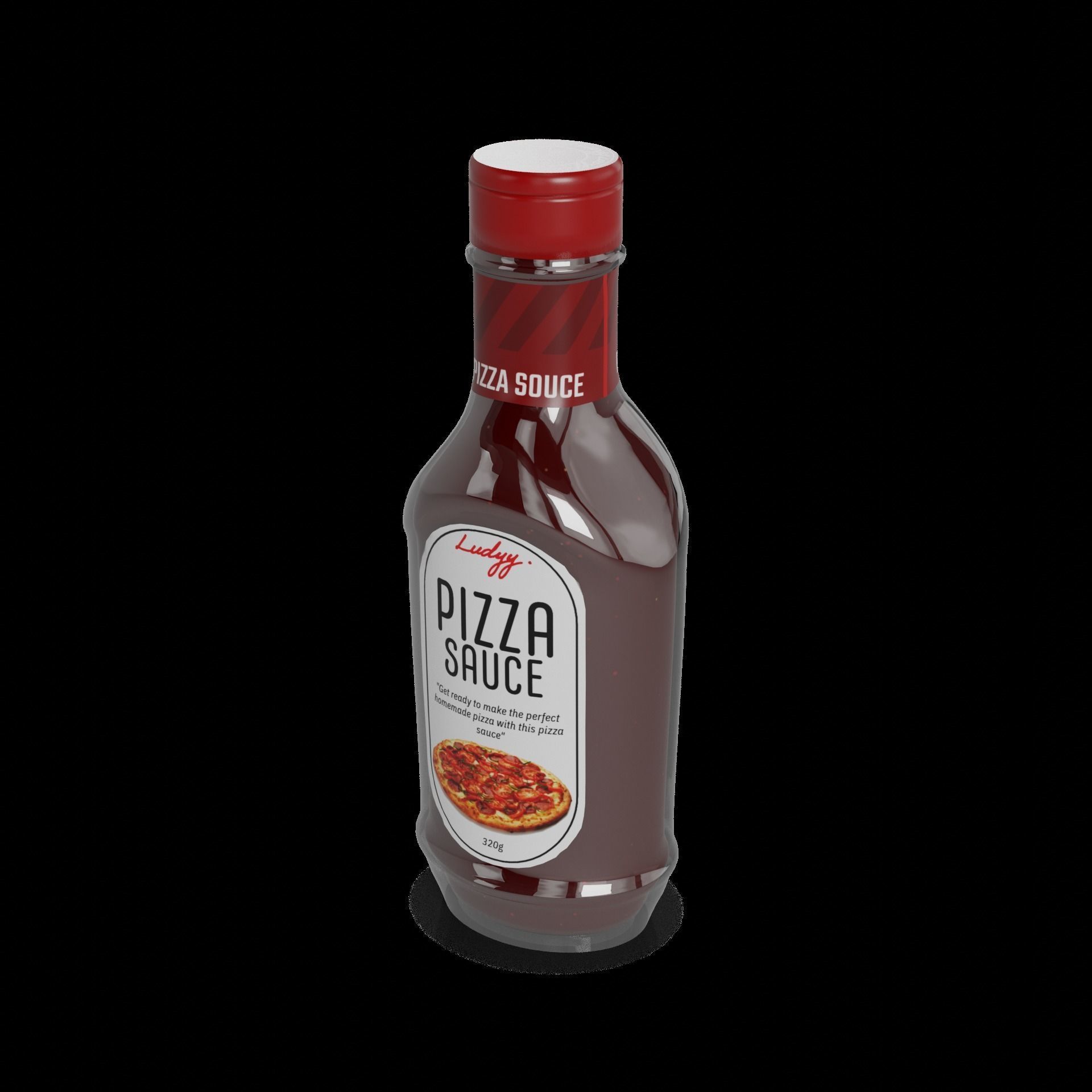 Tomato sauces and pastes Pizza Sauce Low-poly 3D model_1