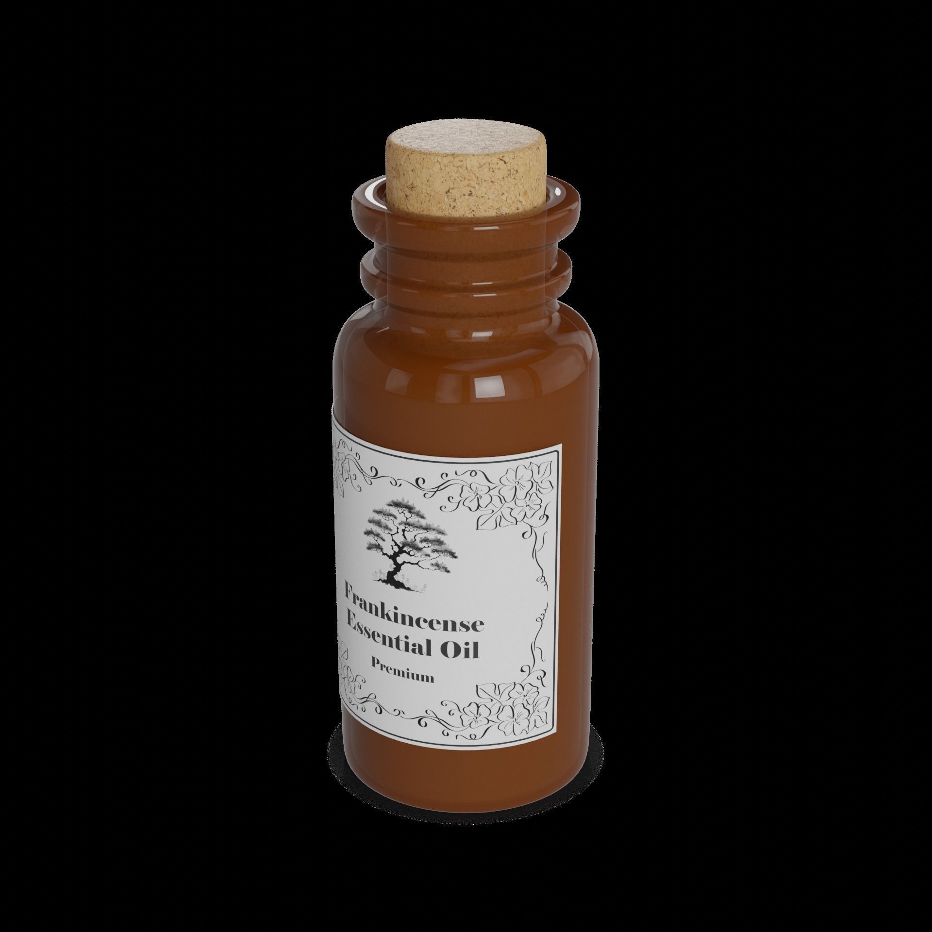 Essential oils Frankincense Essential Oil Low-poly 3D model_1