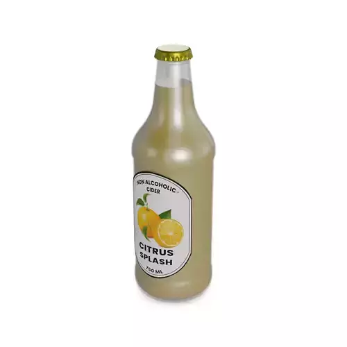 Non-alcoholic cider Citrus Splash Low-poly 3D model