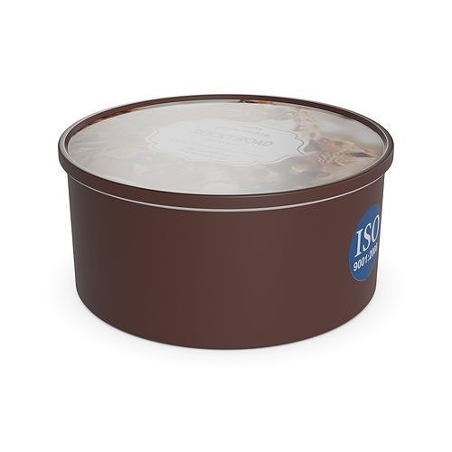 Ice cream tubs Rocky Road Ice Cream Tub Low-poly 3D model