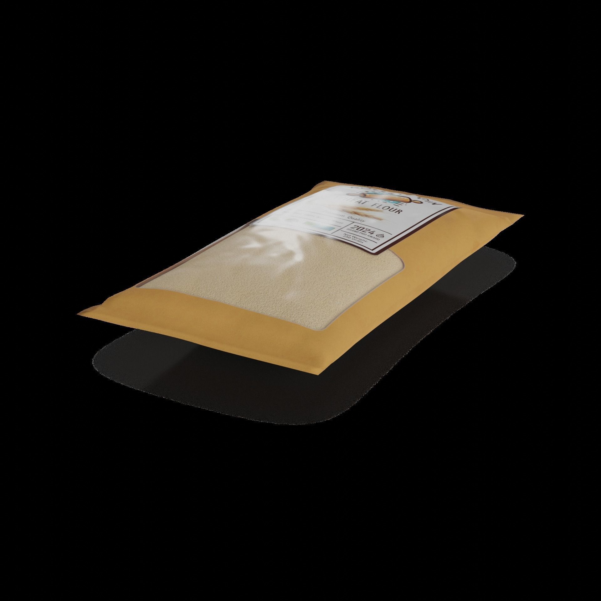 Wholemeal flour Wholemeal Flour Low-poly 3D model_1