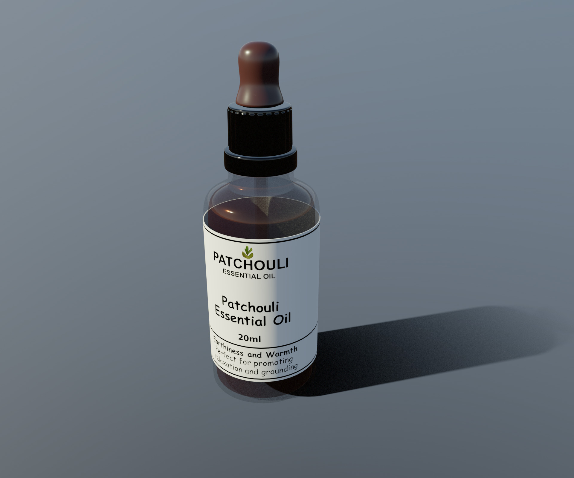 Essential oils Patchouli Essential Oil Low-poly 3D model_8