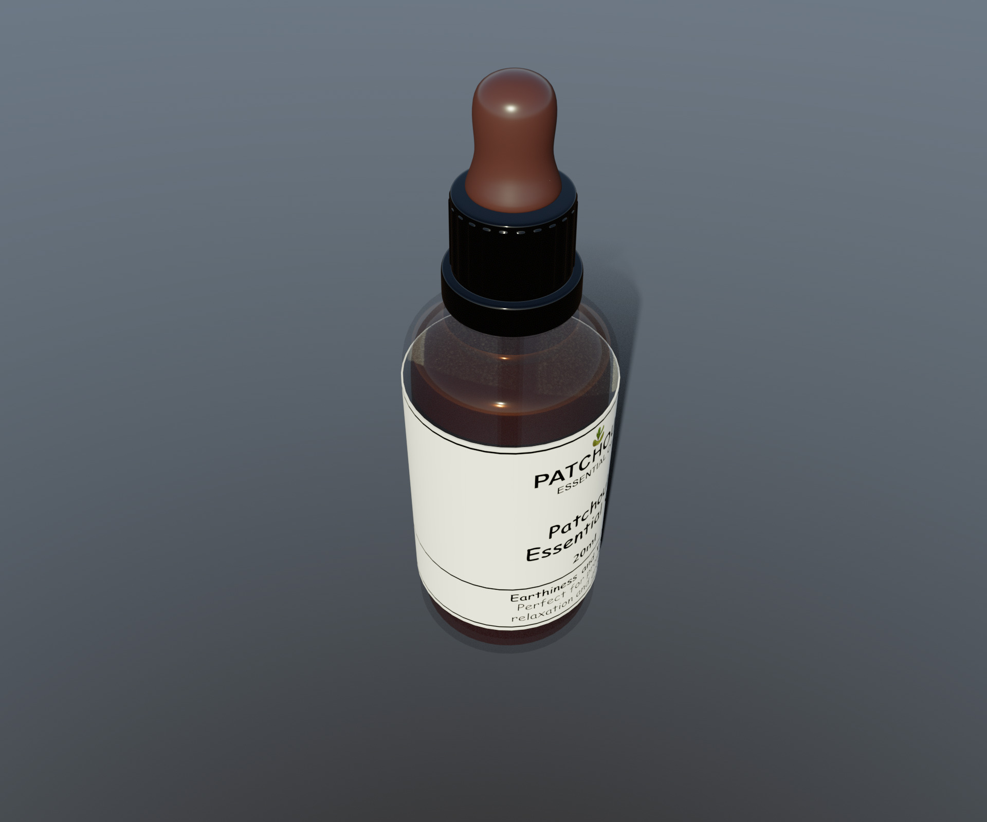 Essential oils Patchouli Essential Oil Low-poly 3D model_9