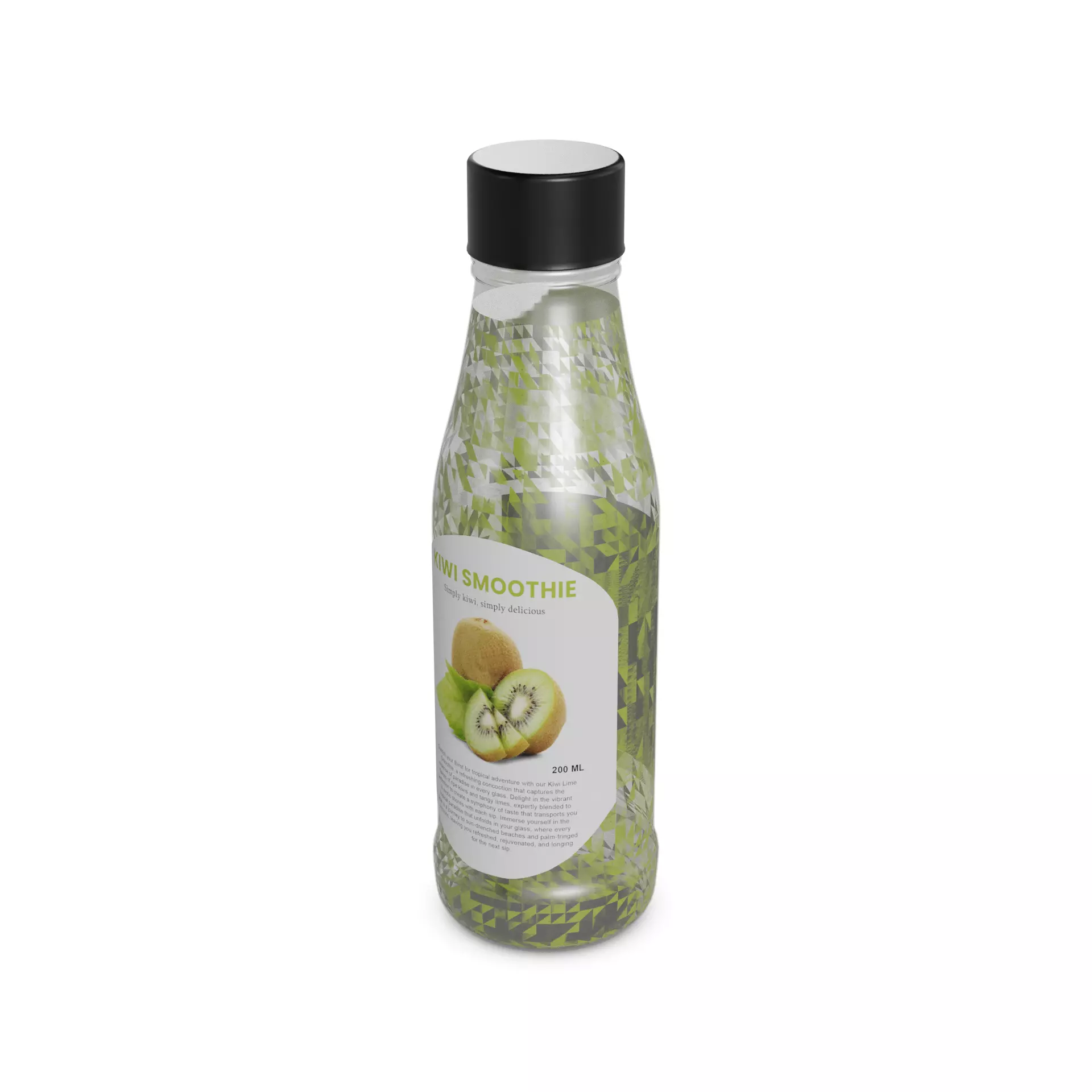 Smoothies Kiwi Lime Zing Smoothie Low-poly 3D model_0