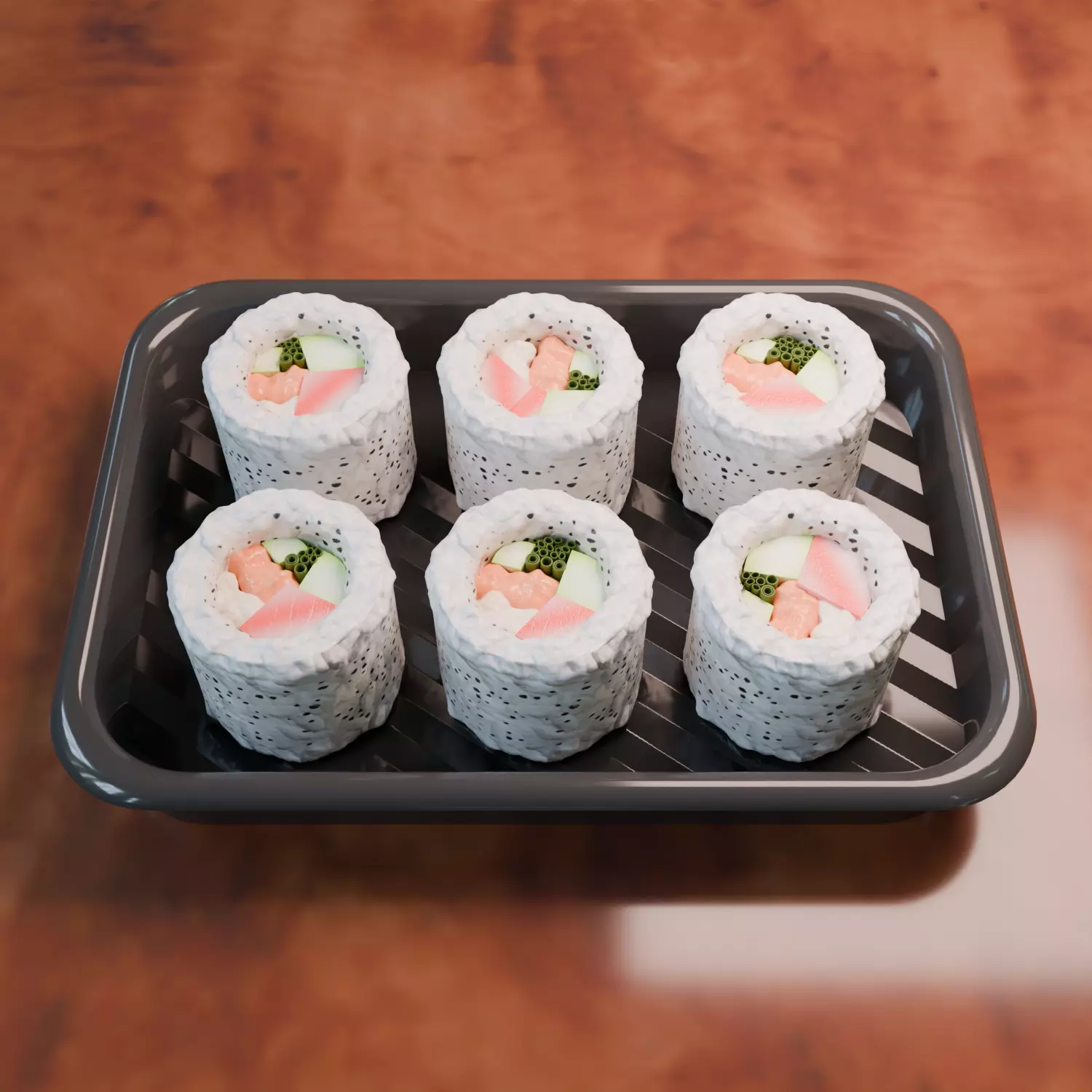 Sushi Rolls Herring sushi roll 3D model_2