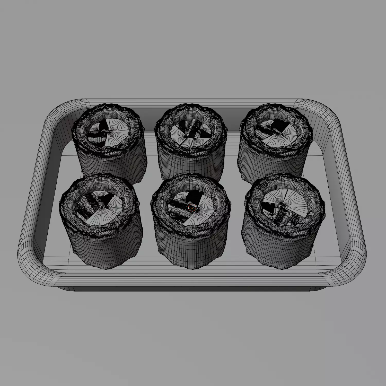Sushi Rolls Herring sushi roll 3D model_4
