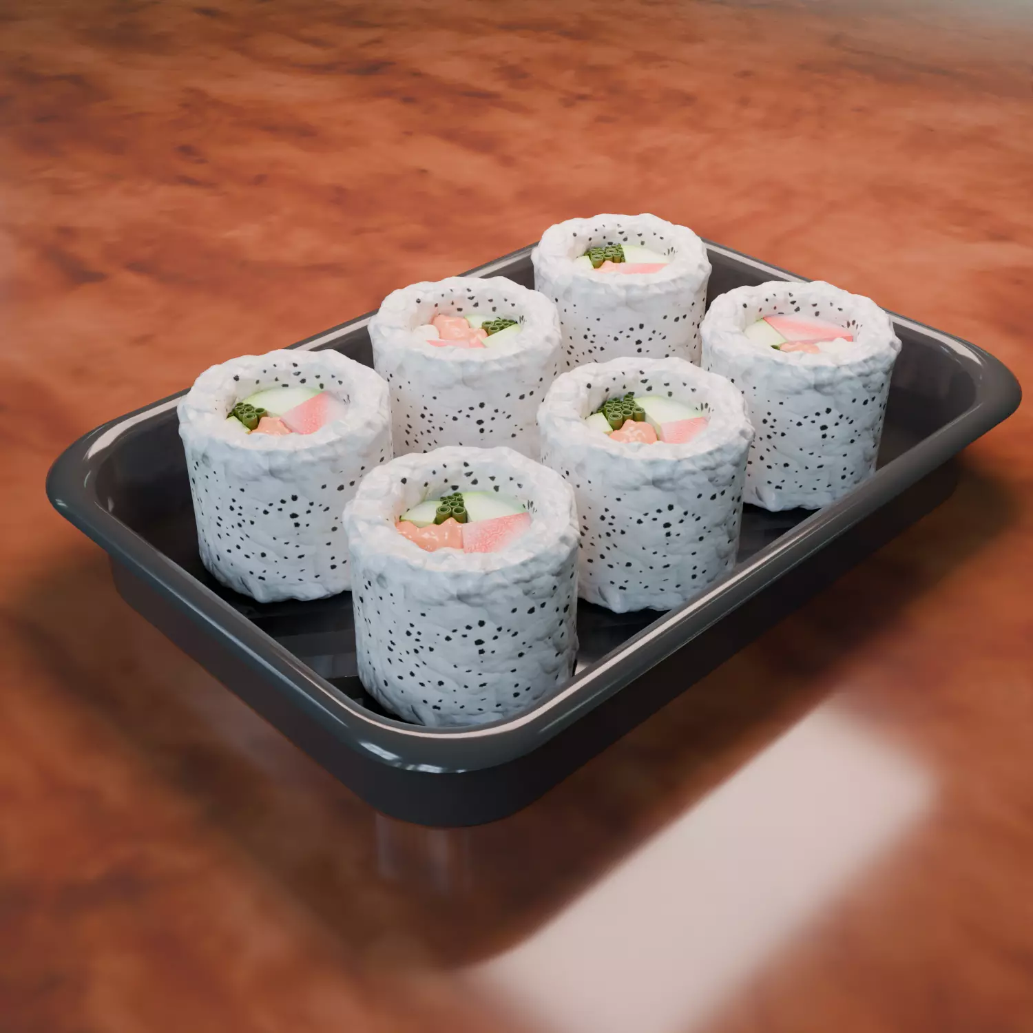 Sushi Rolls Herring sushi roll 3D model_1