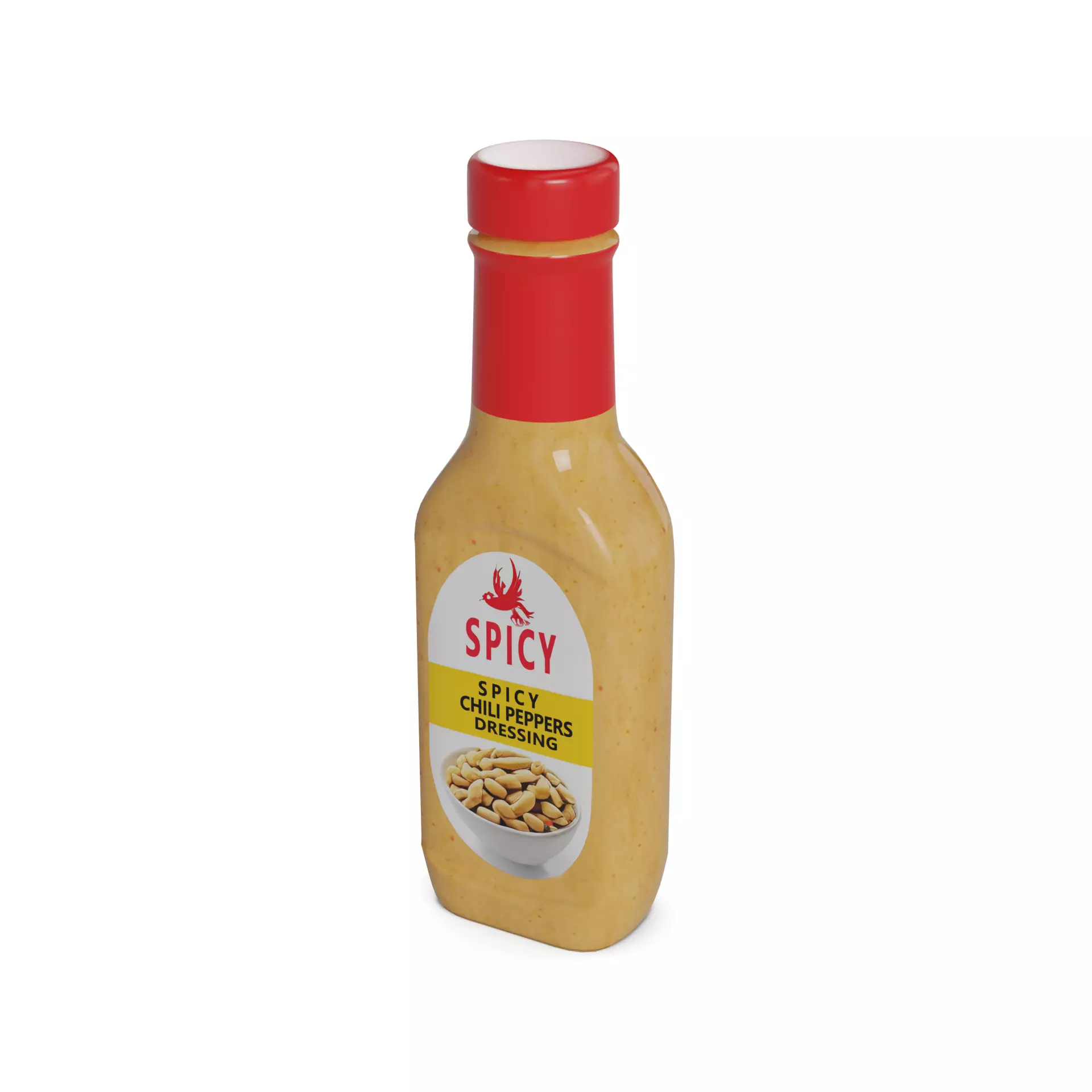Salad dressings Spicy Thai Peanut Dressing Low-poly 3D model