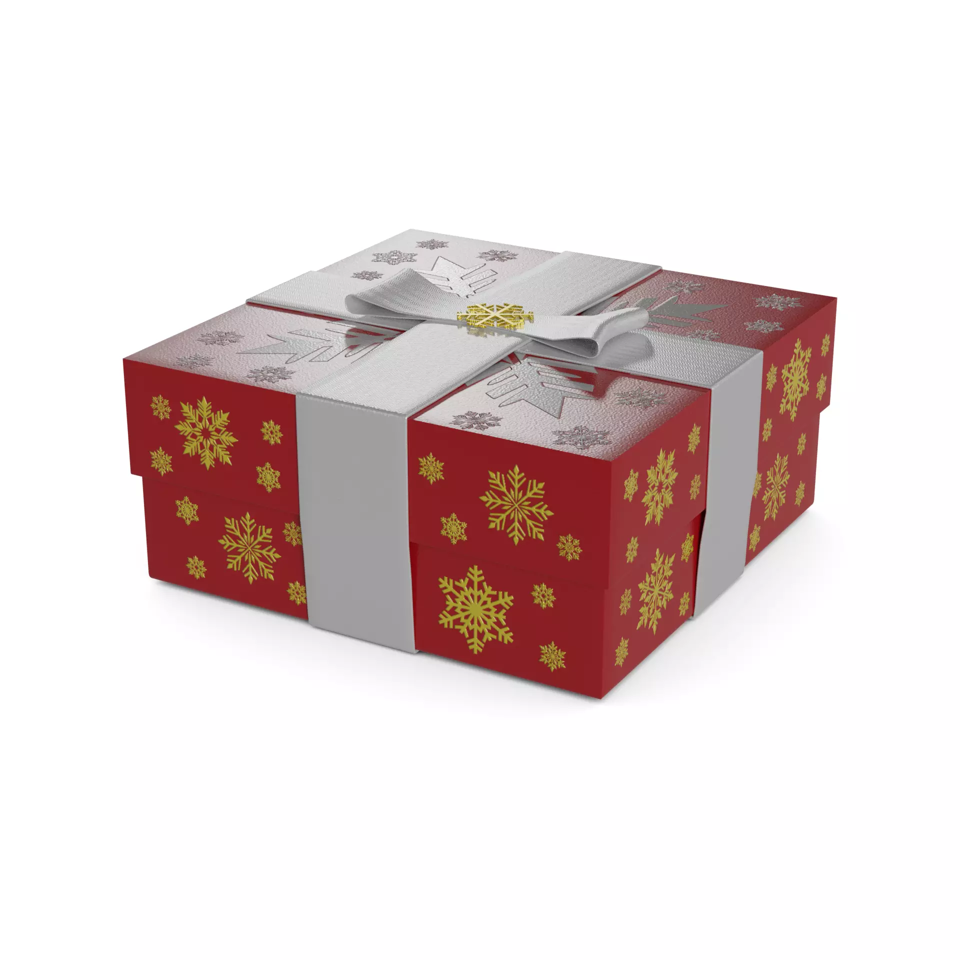 Gift Packaging Christmas Gift Box Low-poly 3D model_0