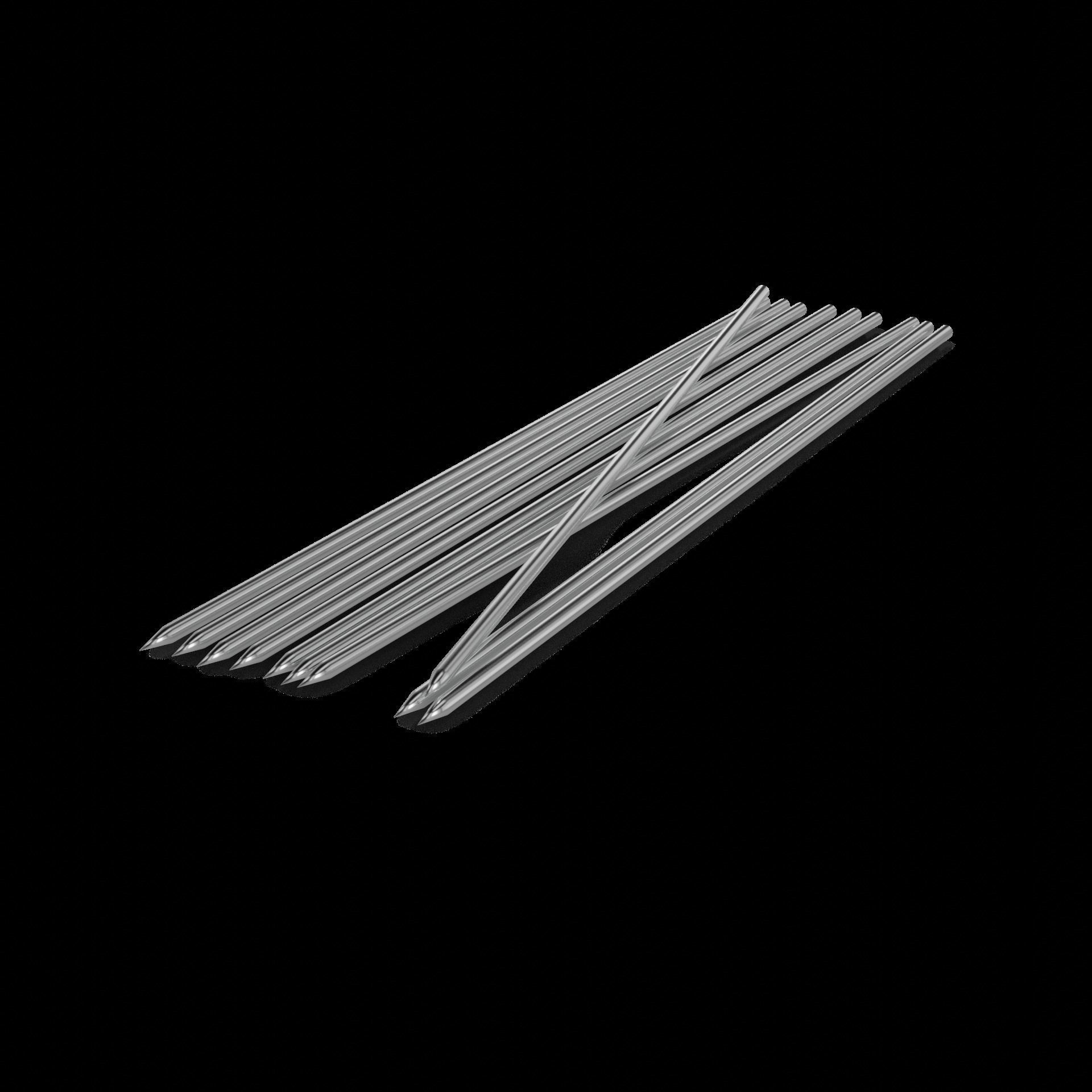 Grilling and BBQ utensils BBQ Skewers Low-poly 3D model_1