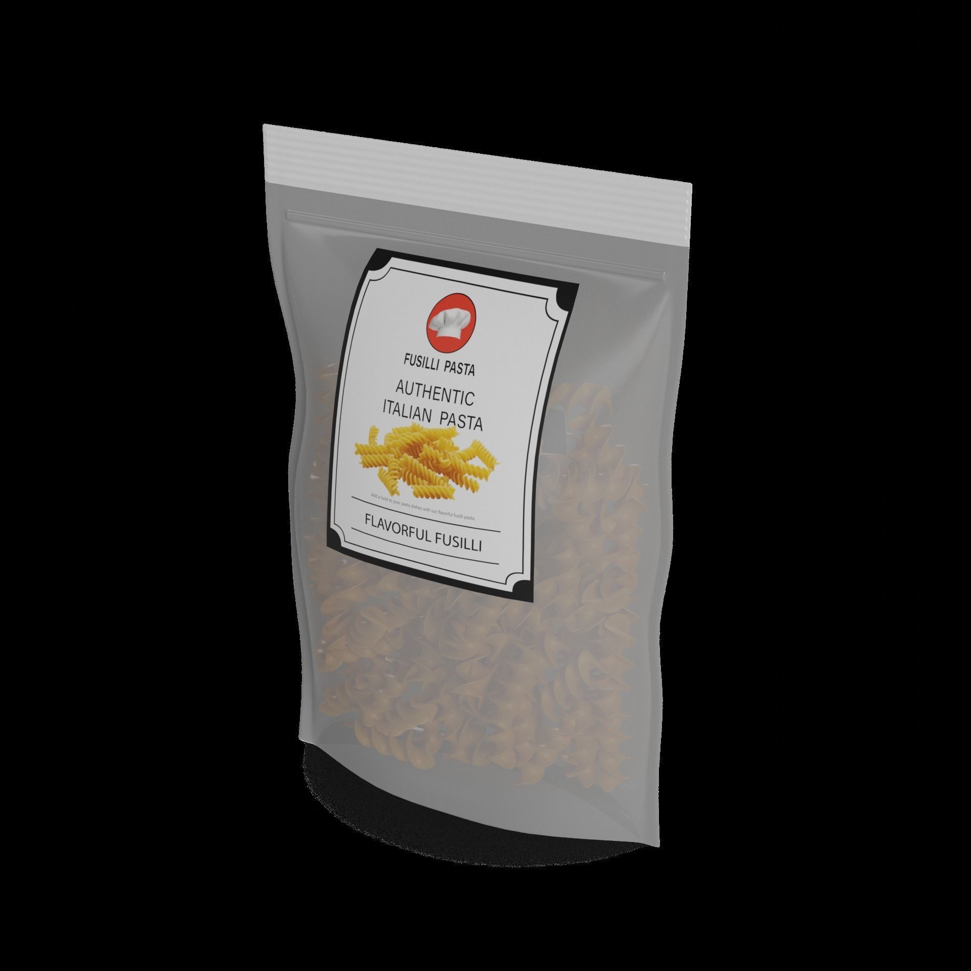 Penne fusilli macaroni vermicelli shells and shapes Fusilli P... 3D model_1