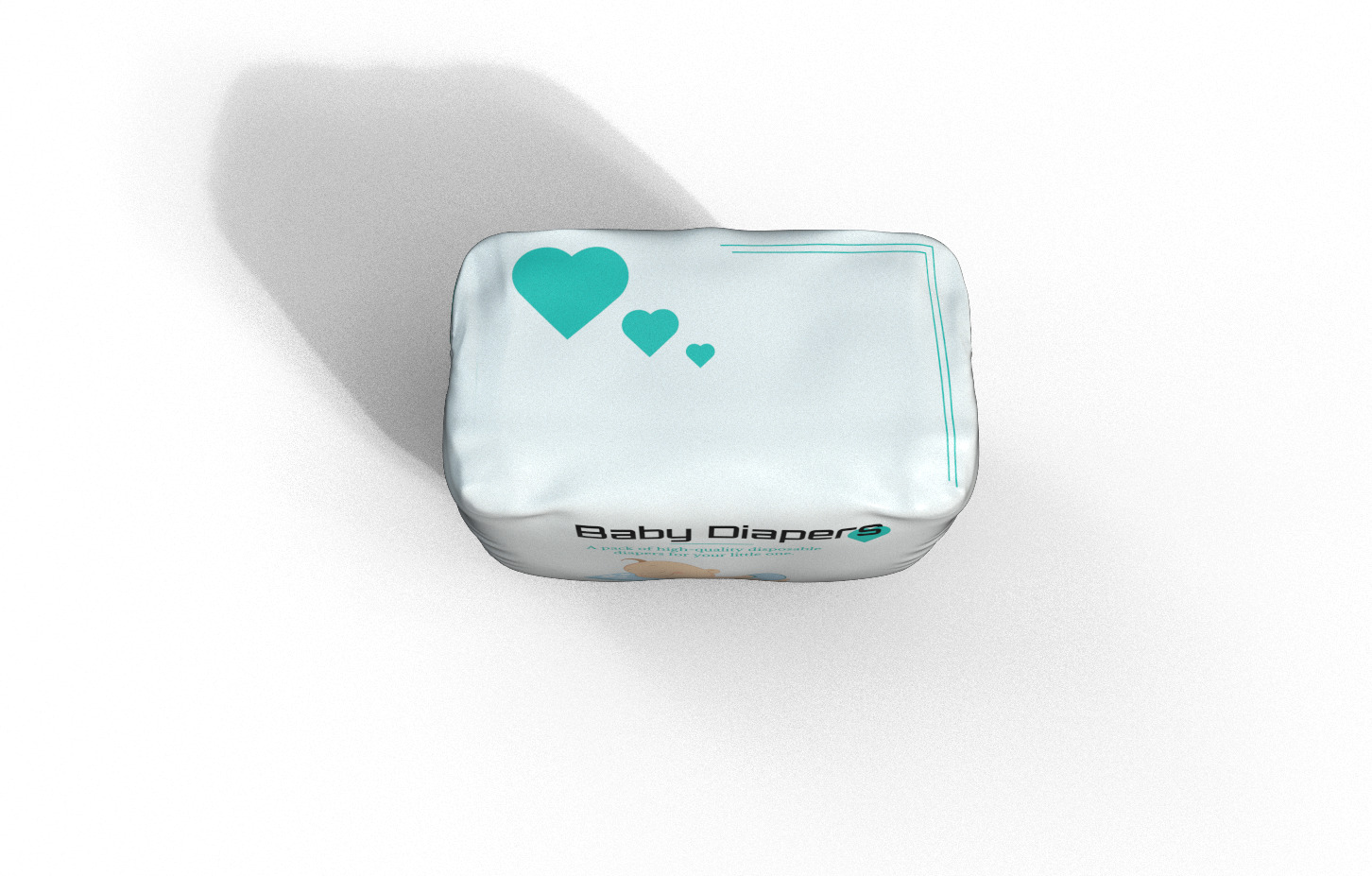 Baby feeding and care Baby Diapers 3D model_5