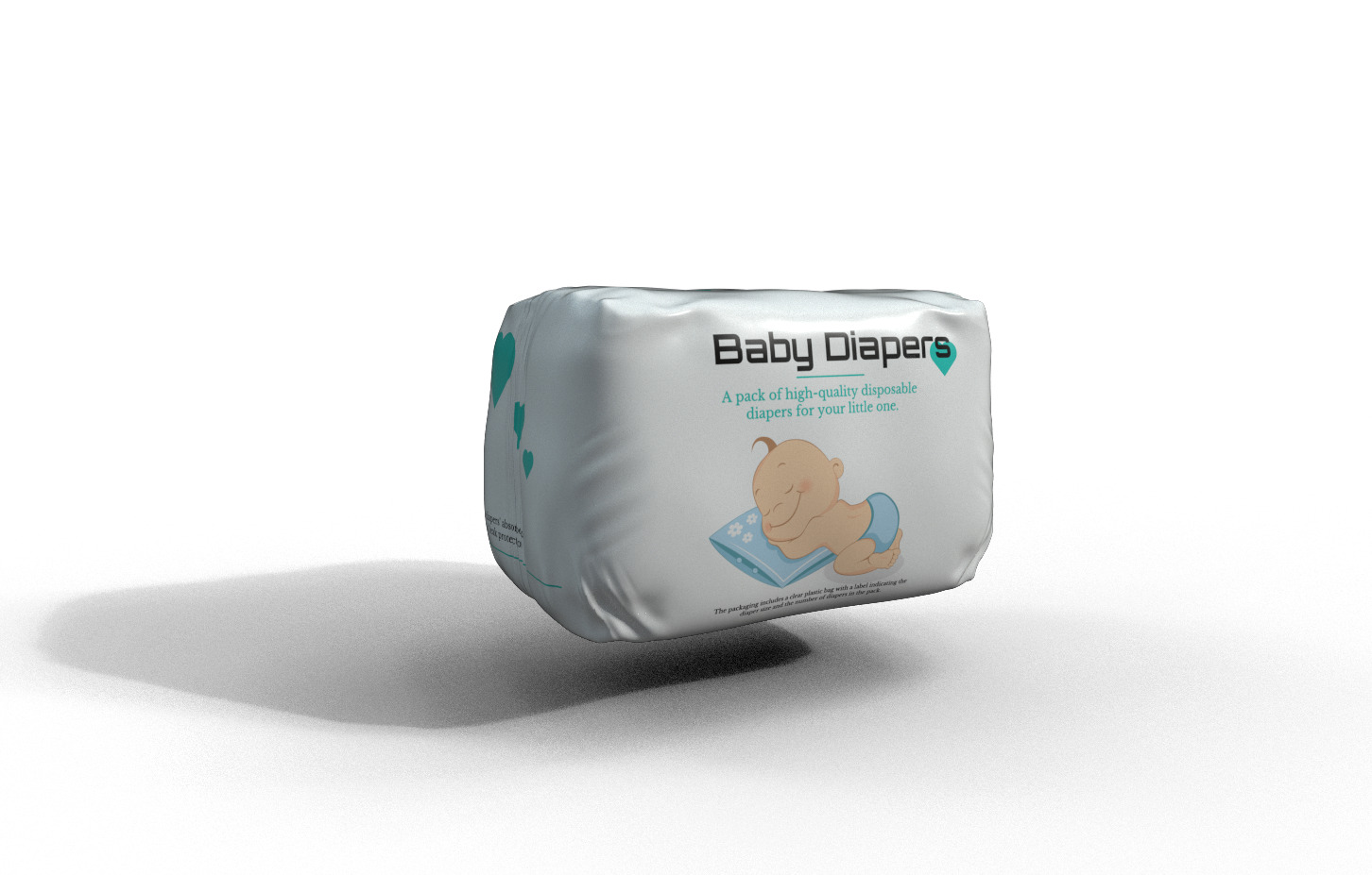 Baby feeding and care Baby Diapers 3D model_1