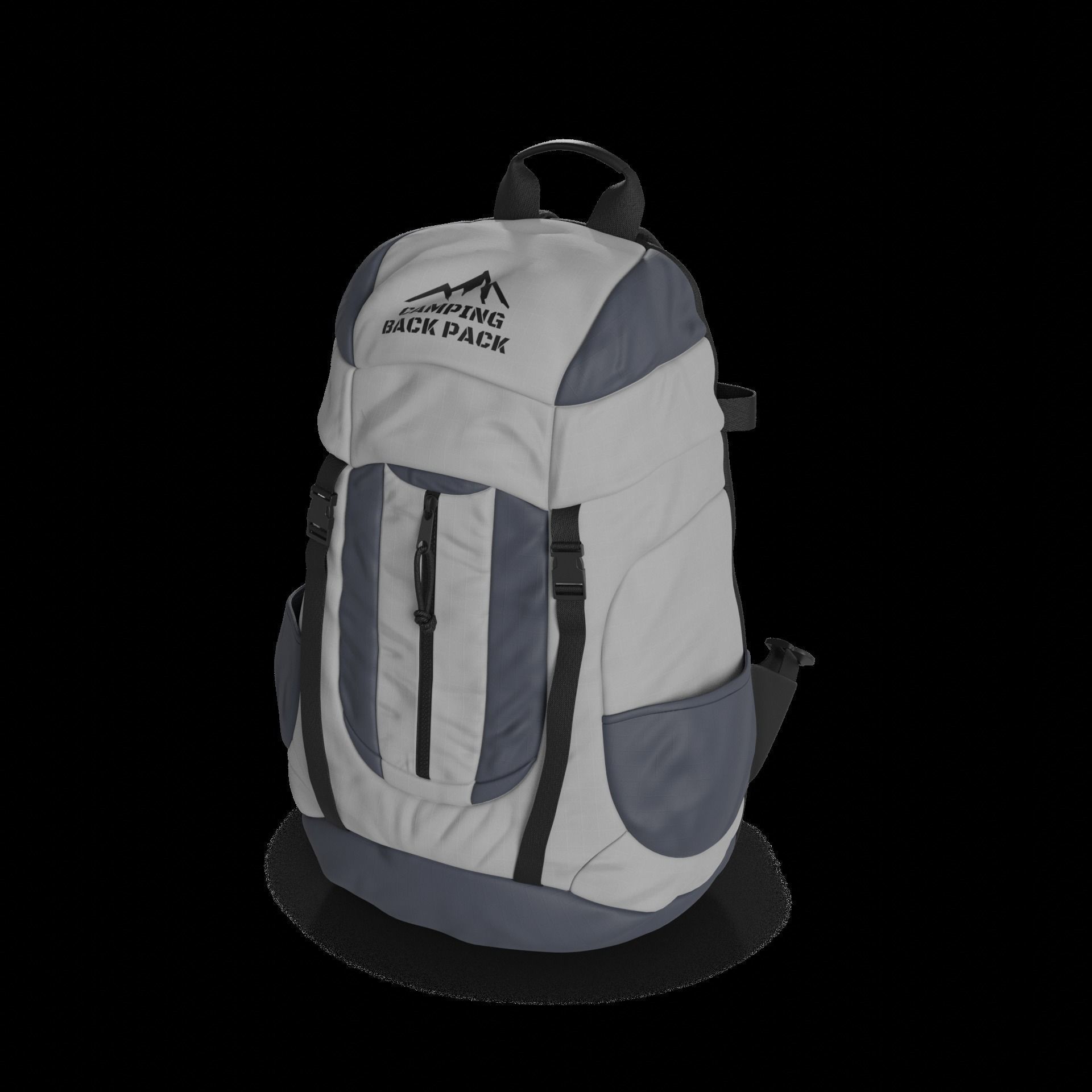 Camping Camping Backpack 3D model_1