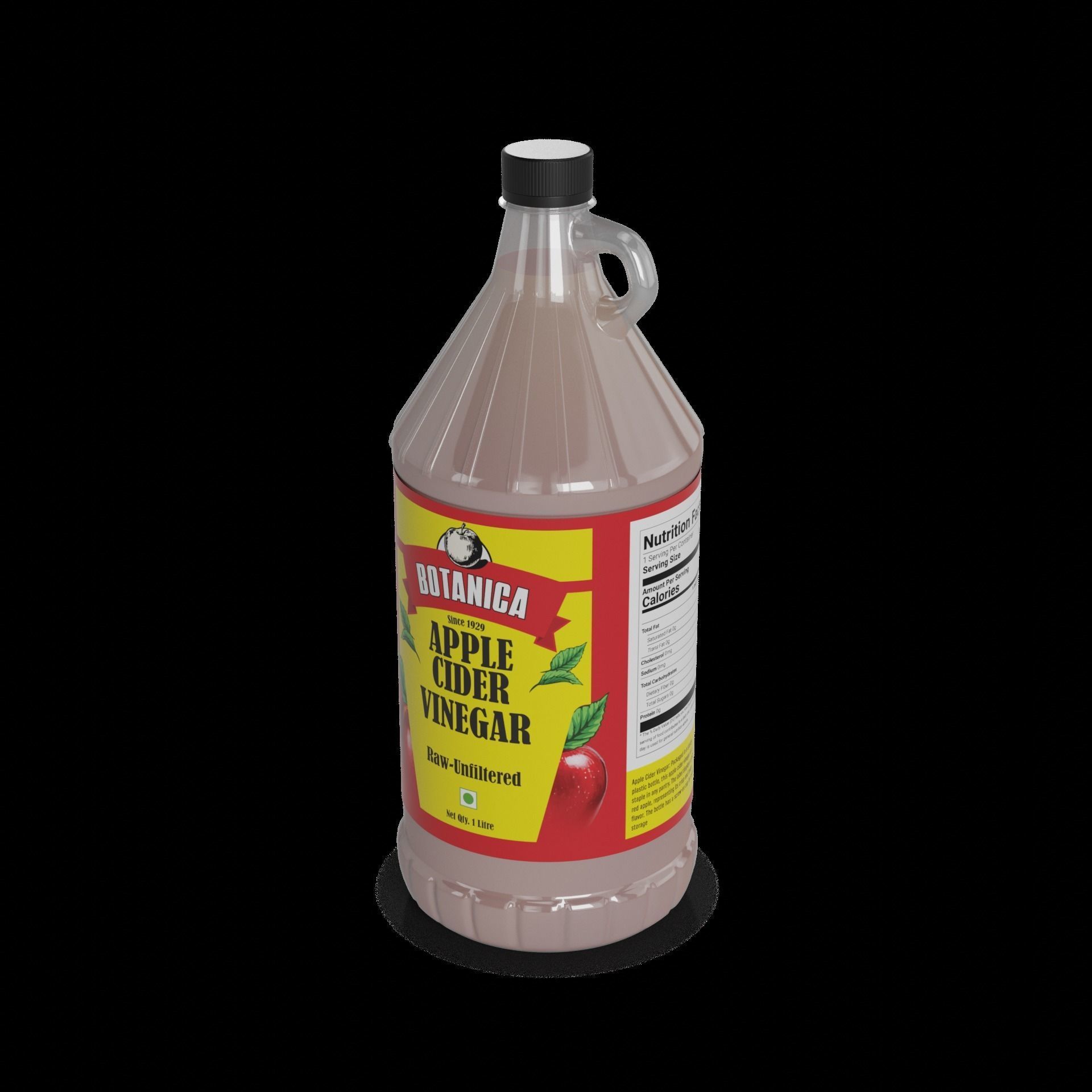 Vinegar and concentrated lemon juice Apple Cider Vinegar 3D model_1