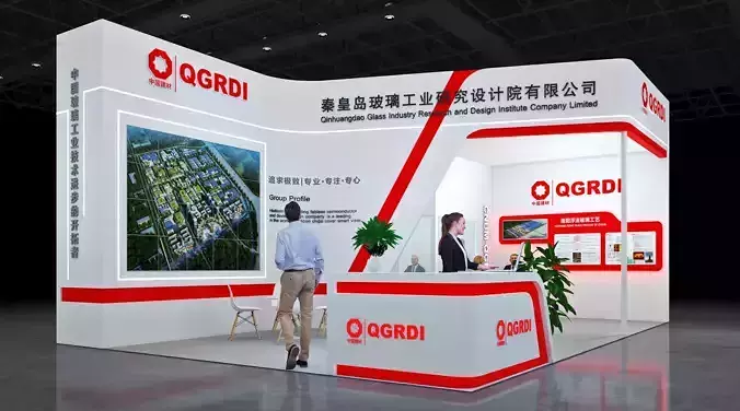 Booth Exhibition Stand Stall 9mx650cm H 440cm 2 Open 3D model