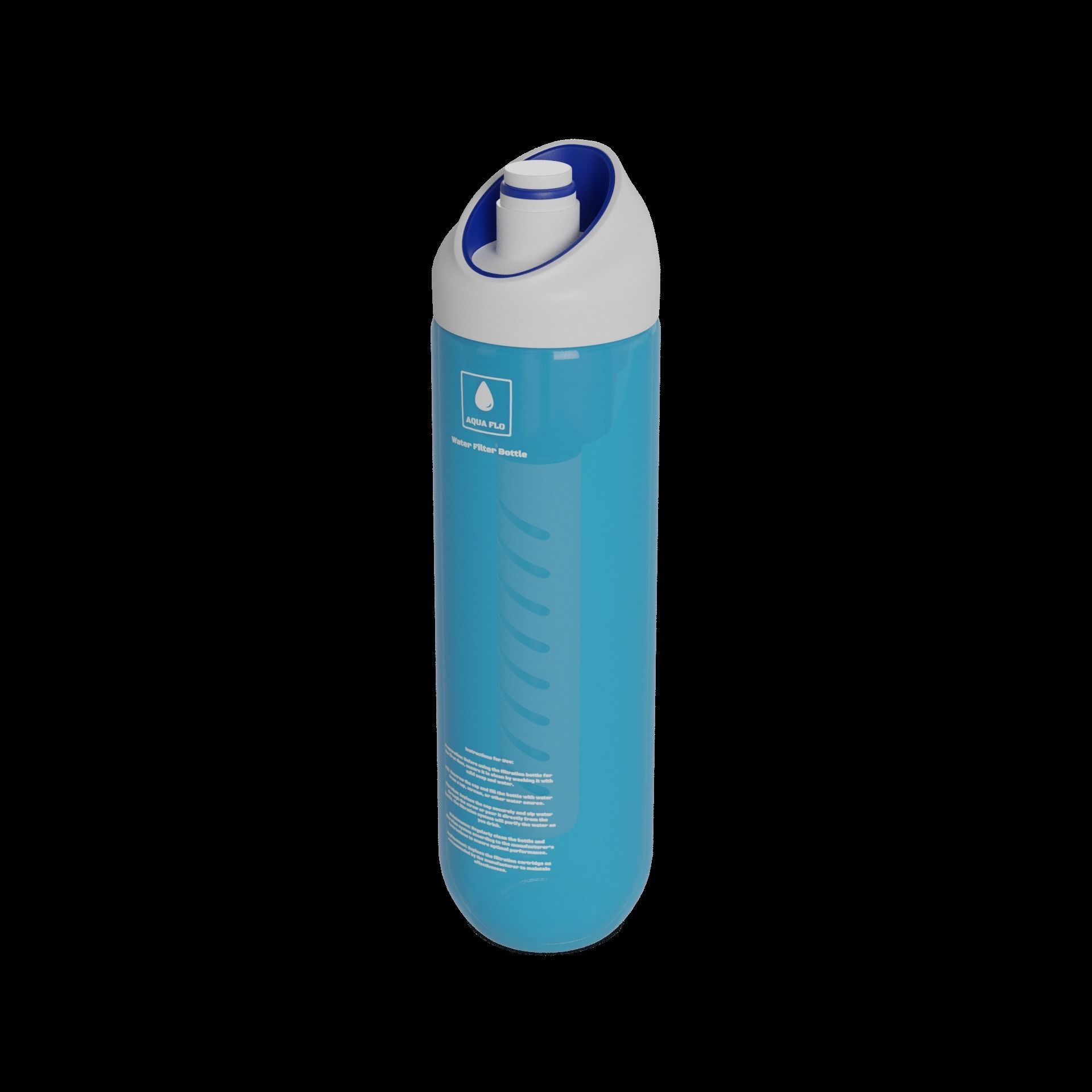 Water filters and accessories Water Filter Bottle 3D model_1