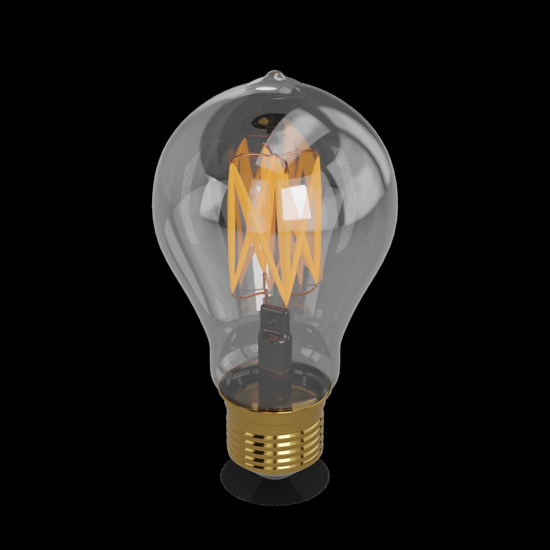 Light bulbs Vintage Edison Bulb 3D model_1